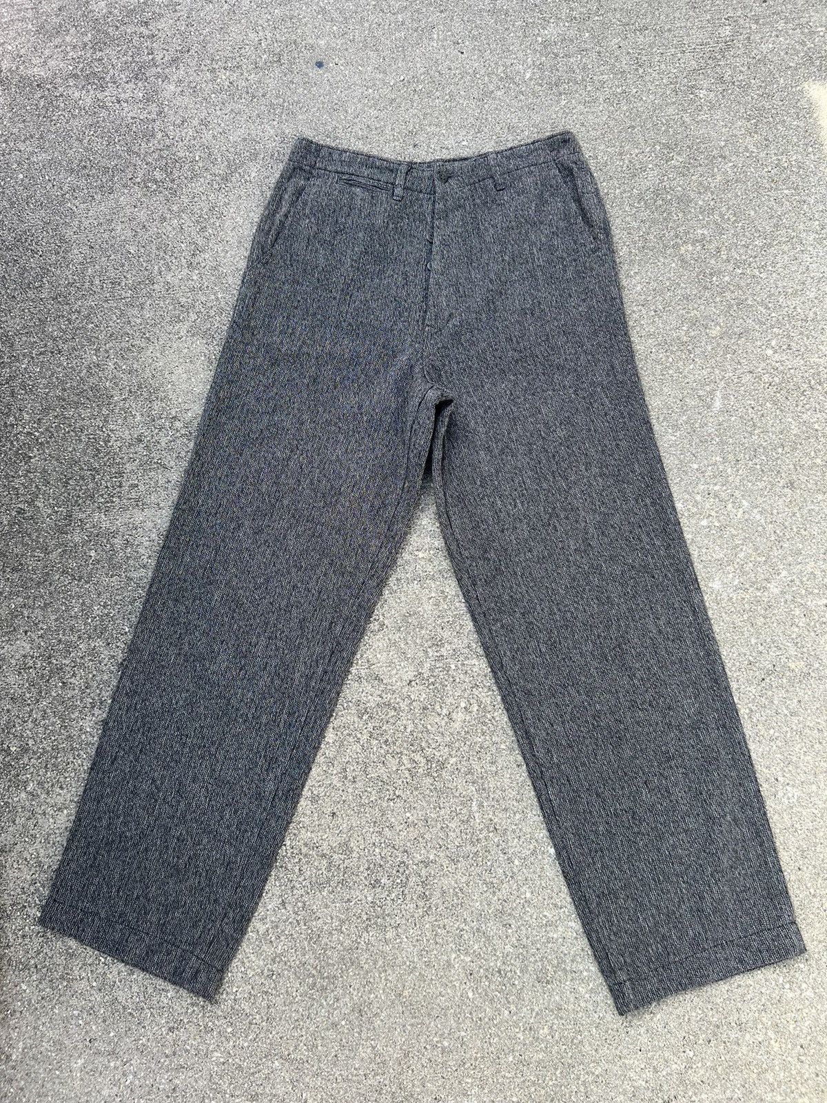Beams Plus Vintage 90s Beams Japan Striped Salt & Pepper Trouser Pant Size US 30 / EU 46 - 1 Thumbnail