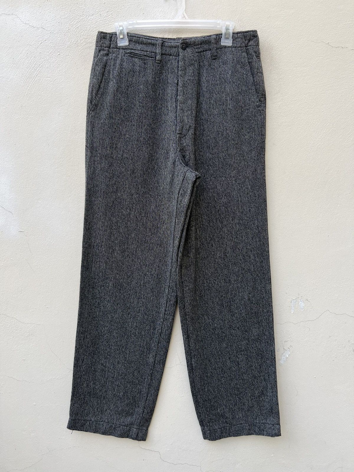 Beams Plus Vintage 90s Beams Japan Striped Salt & Pepper Trouser Pant Size US 30 / EU 46 - 3 Thumbnail