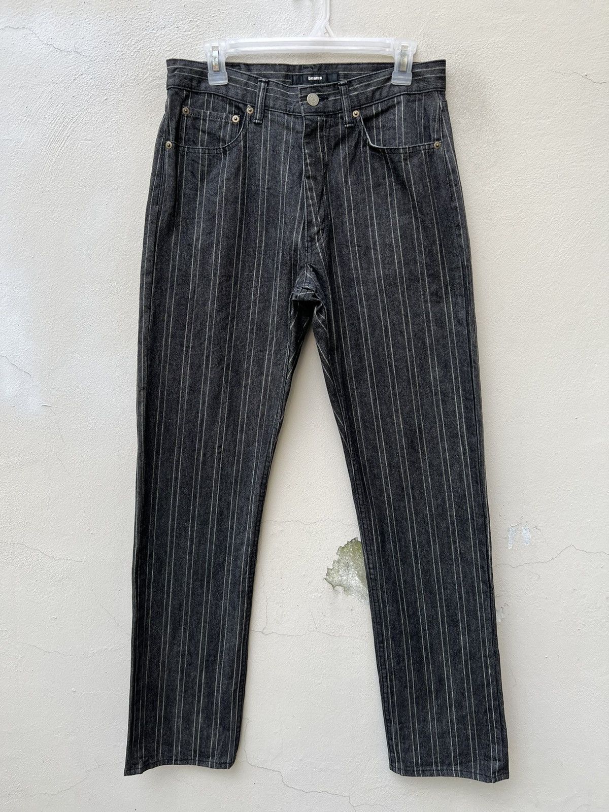 Beams Plus × Vintage Vintage 90s Beams Japan Striped Denim Jeans Size US 30 / EU 46 - 3 Thumbnail