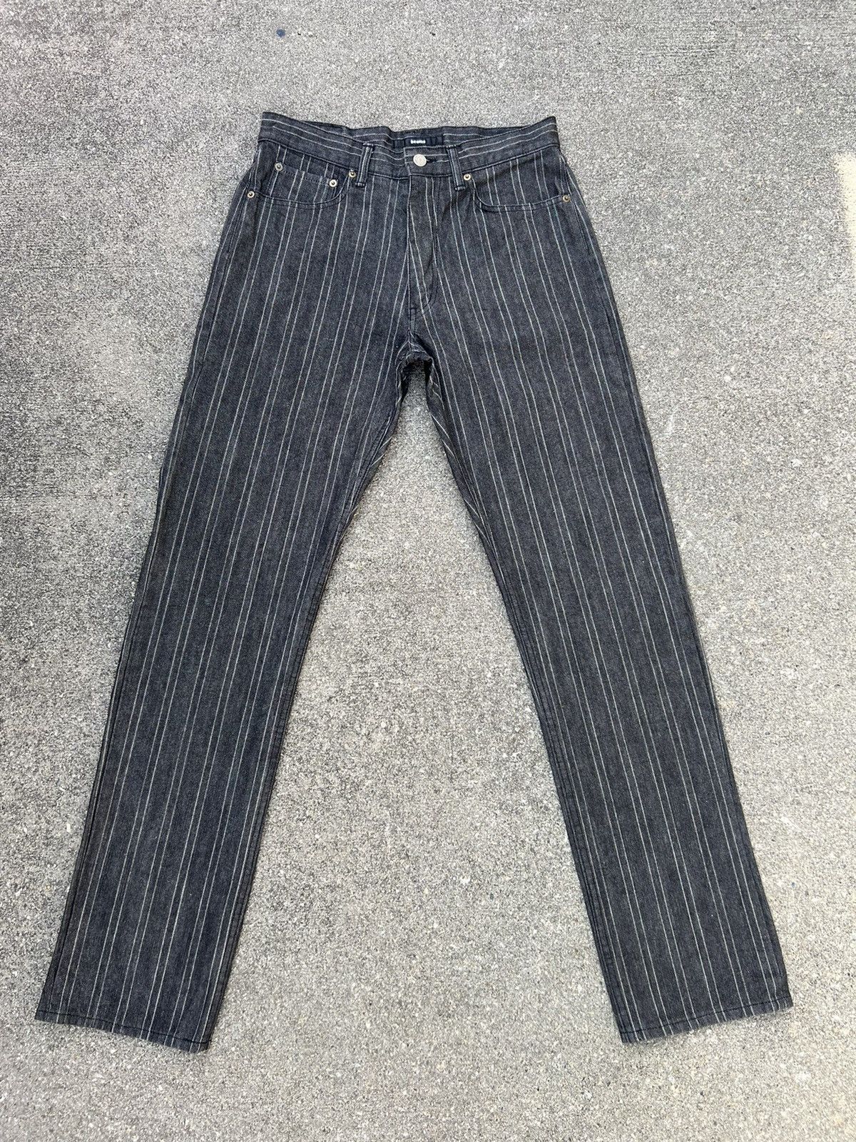 Beams Plus × Vintage Vintage 90s Beams Japan Striped Denim Jeans Size US 30 / EU 46 - 1 Thumbnail