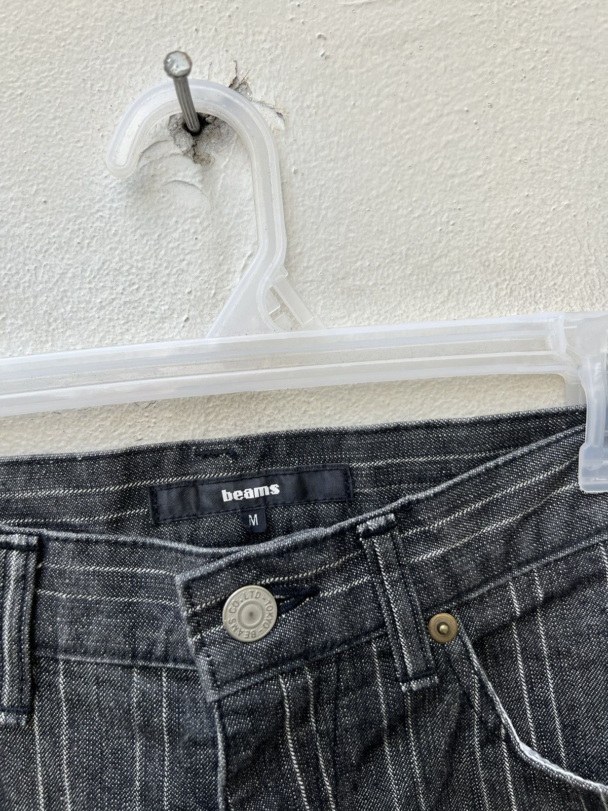 Beams Plus × Vintage Vintage 90s Beams Japan Striped Denim Jeans Size US 30 / EU 46 - 4 Thumbnail