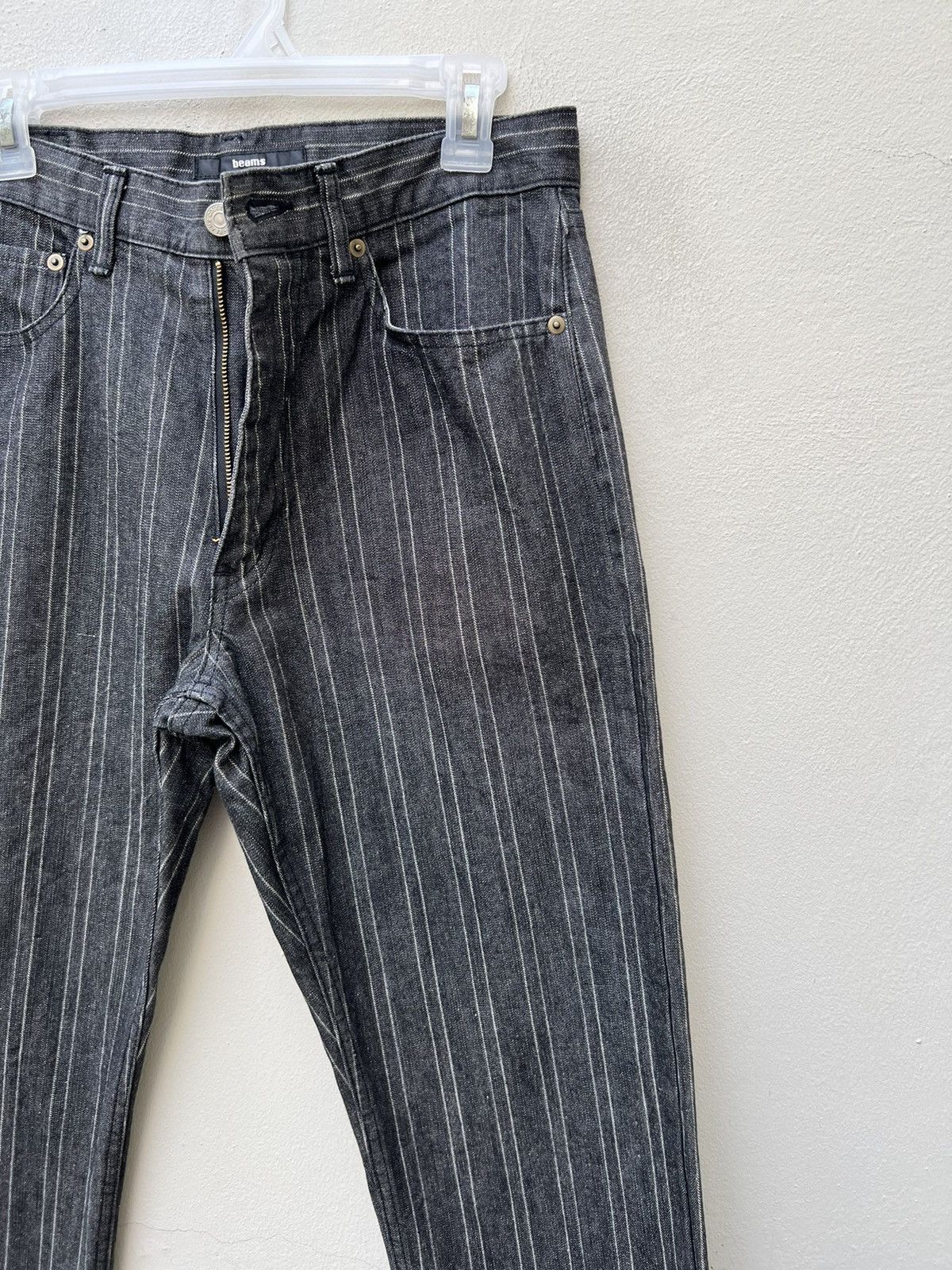Beams Plus × Vintage Vintage 90s Beams Japan Striped Denim Jeans Size US 30 / EU 46 - 8 Thumbnail