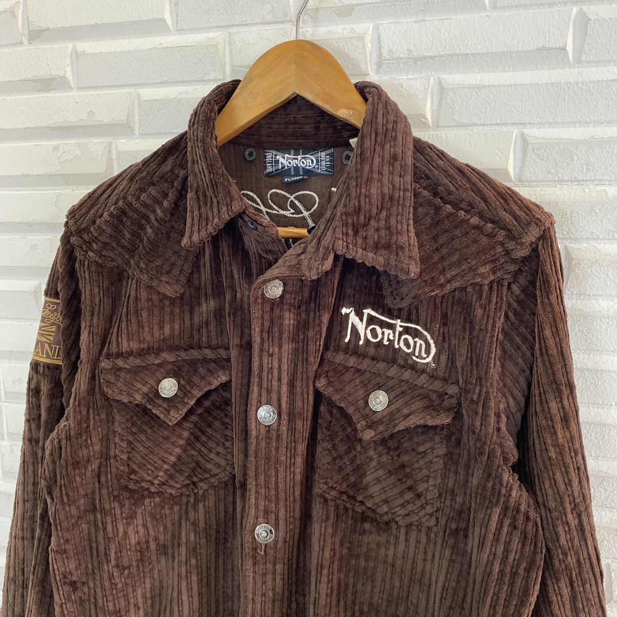 Japanese Brand × Norton Norton corduroy embroidered logo jacket Size US M / EU 48-50 / 2 - 6 Thumbnail