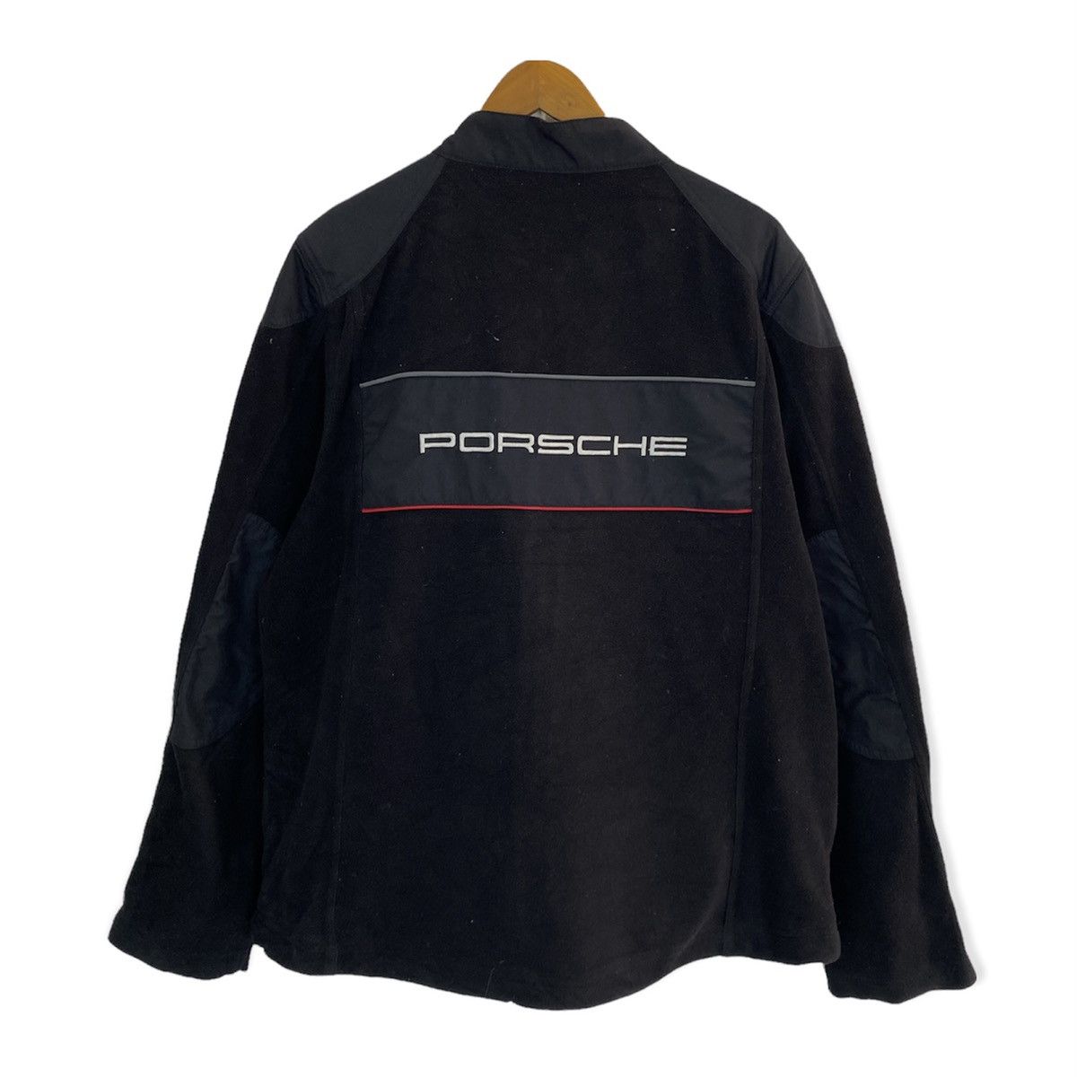 image of Porsche Design Nice Design Porsche Fleece Zipper Jacket in Black, Men's (Size Large)