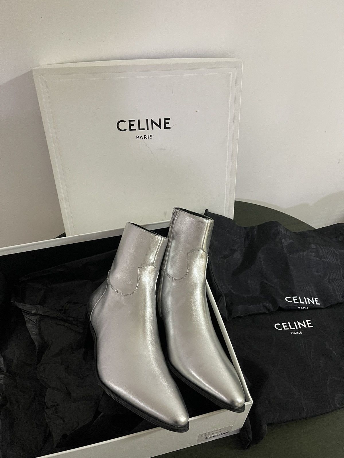 CELINE jacno boots 41 初期エディ期 Jacno leather boots Celine Black size 41.5 EU in Leather - 44204144