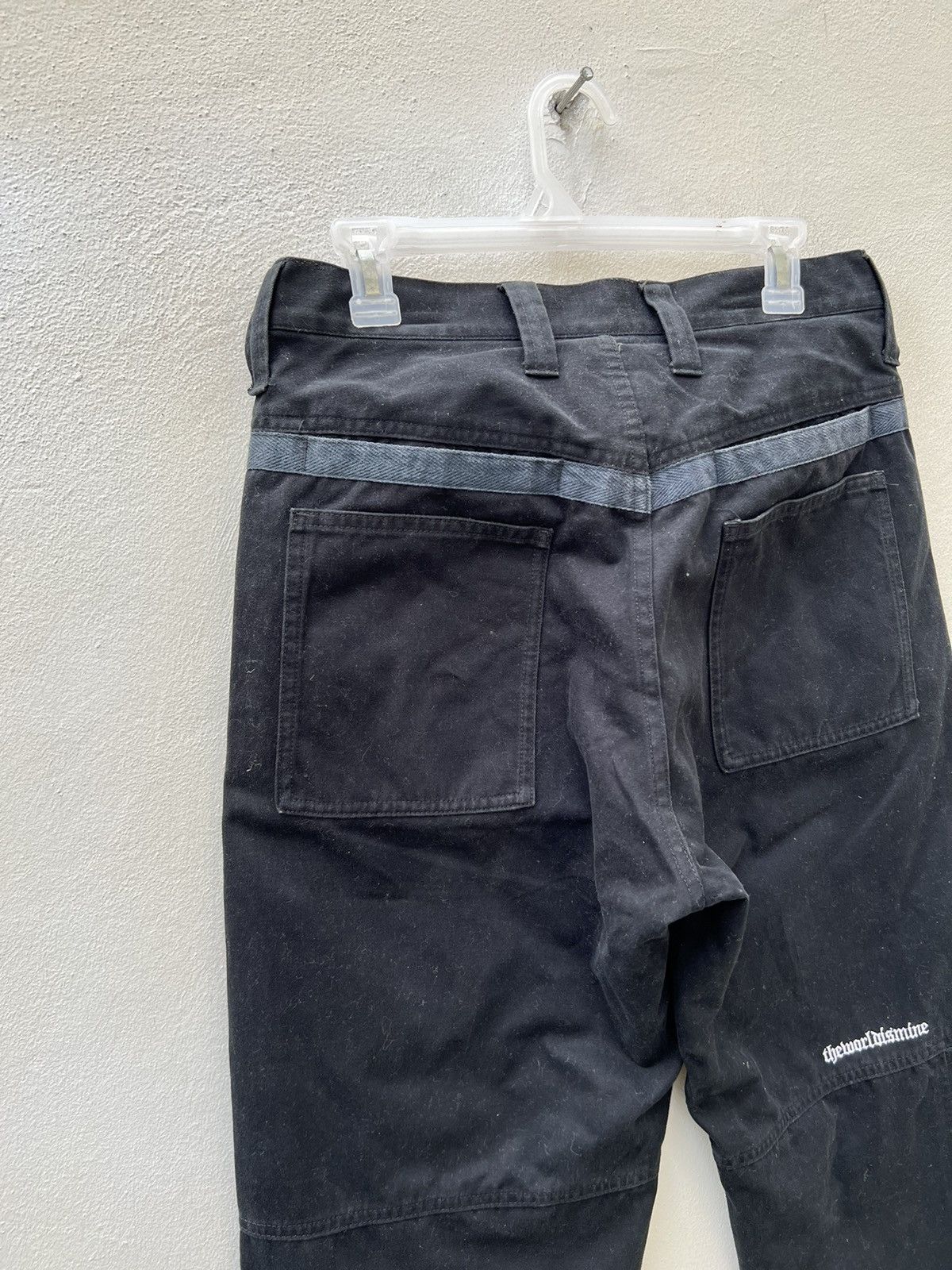 Vintage Vintage TWIM Japan Suede Cotton Black Pant Size US 31 - 12 Thumbnail