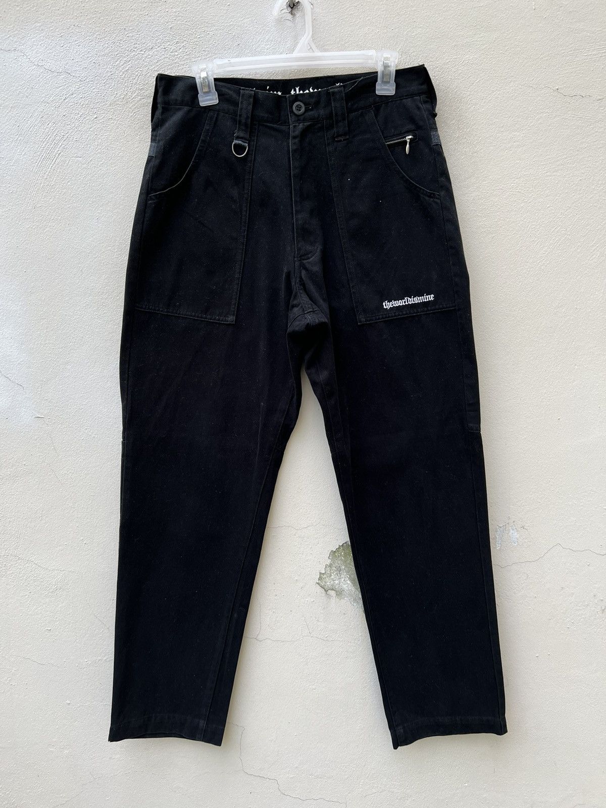 Vintage Vintage TWIM Japan Suede Cotton Black Pant Size US 31 - 3 Thumbnail