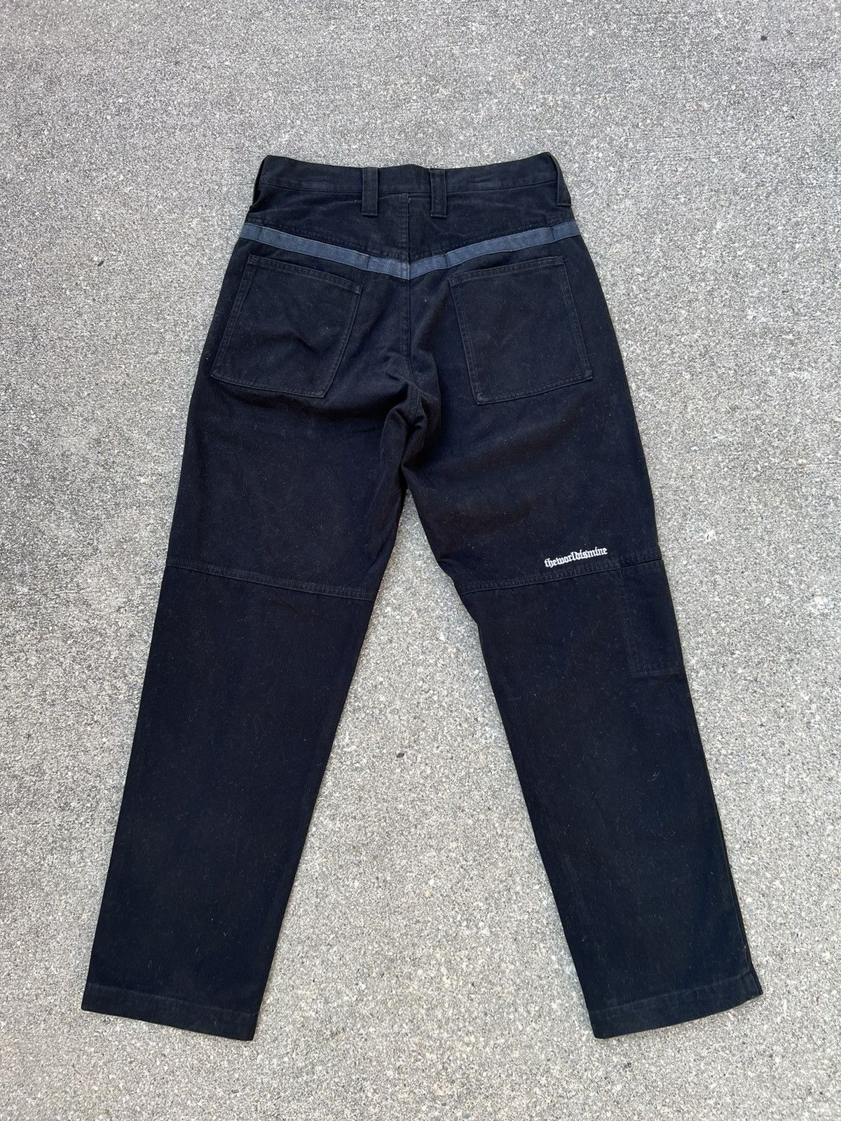 Vintage Vintage TWIM Japan Suede Cotton Black Pant Size US 31 - 2 Thumbnail