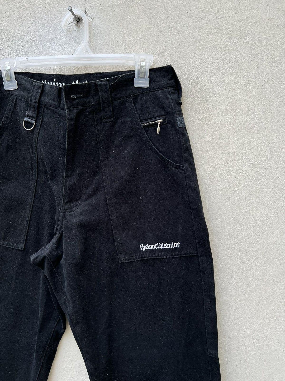 Vintage Vintage TWIM Japan Suede Cotton Black Pant Size US 31 - 8 Thumbnail