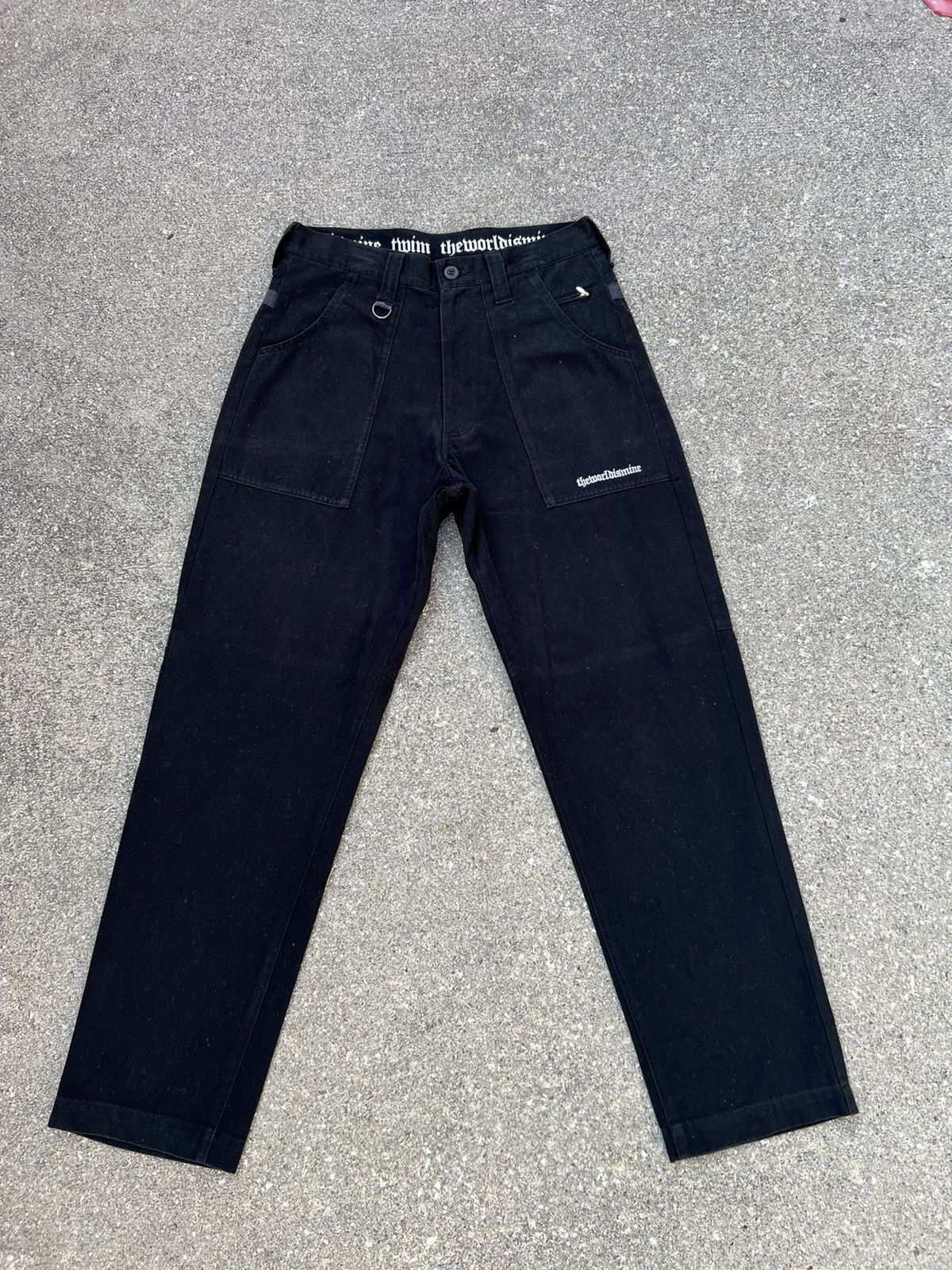 Vintage Vintage TWIM Japan Suede Cotton Black Pant Size US 31 - 1 Thumbnail