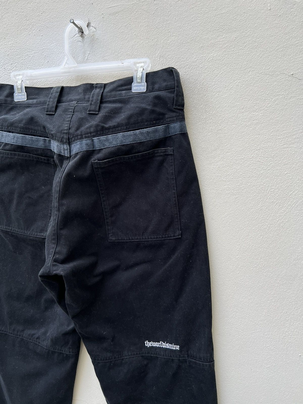 Vintage Vintage TWIM Japan Suede Cotton Black Pant Size US 31 - 14 Thumbnail