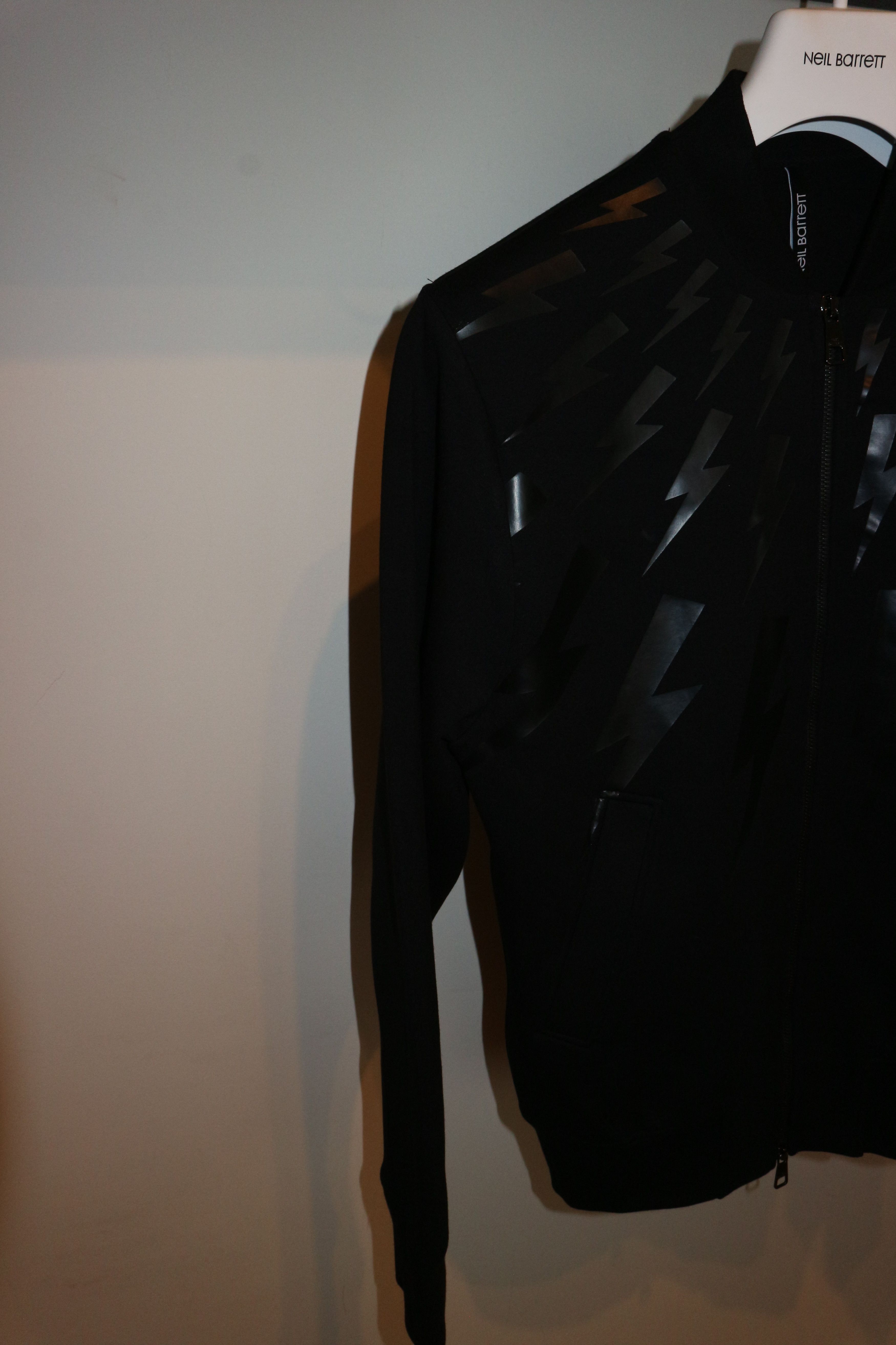 Neil Barrett Lightning bolt print bomber jacket Size US XL / EU 56 / 4 - 5 Thumbnail