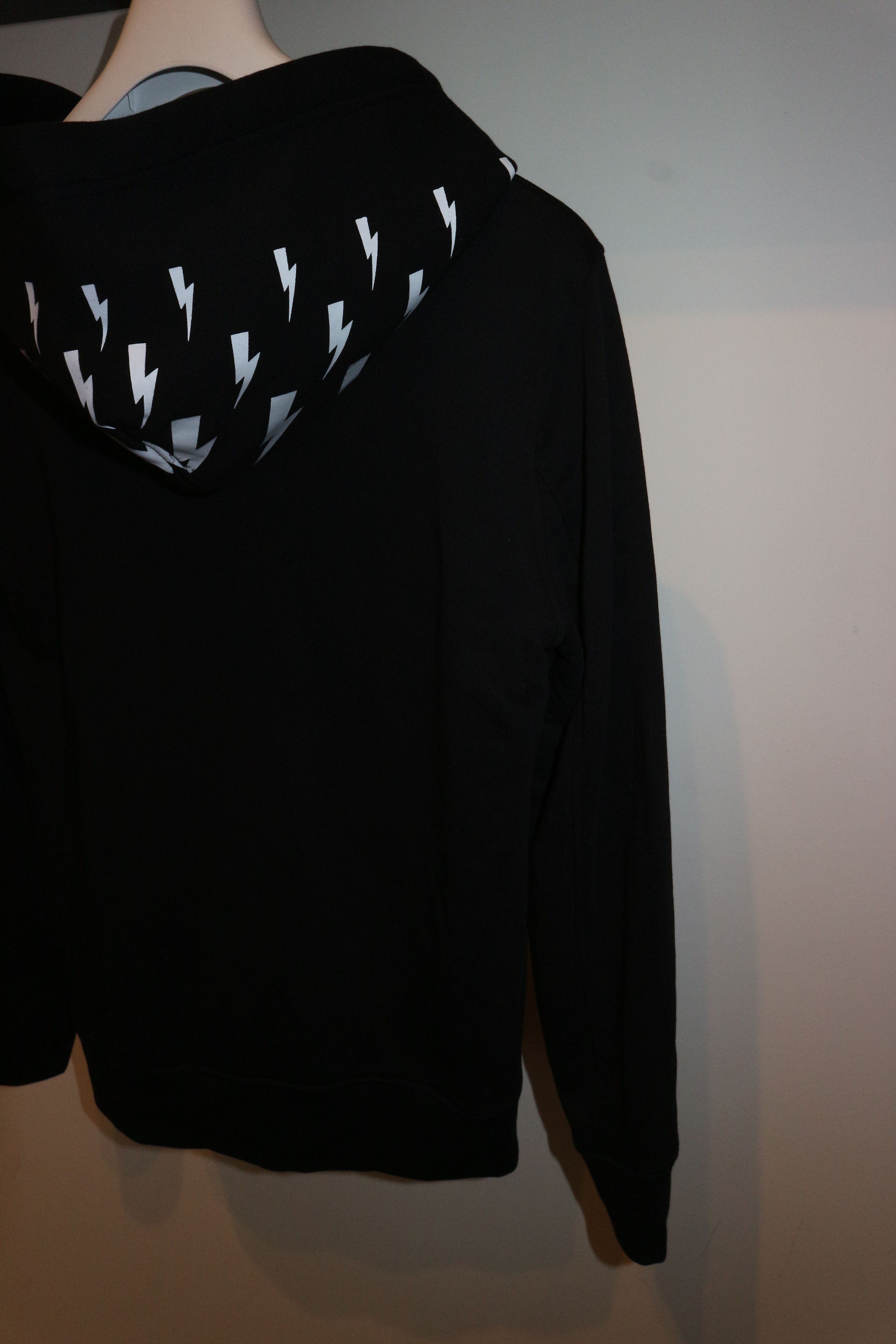 Neil Barrett Lightning bolt print zip hoodie Size US S / EU 44-46 / 1 - 9 Thumbnail