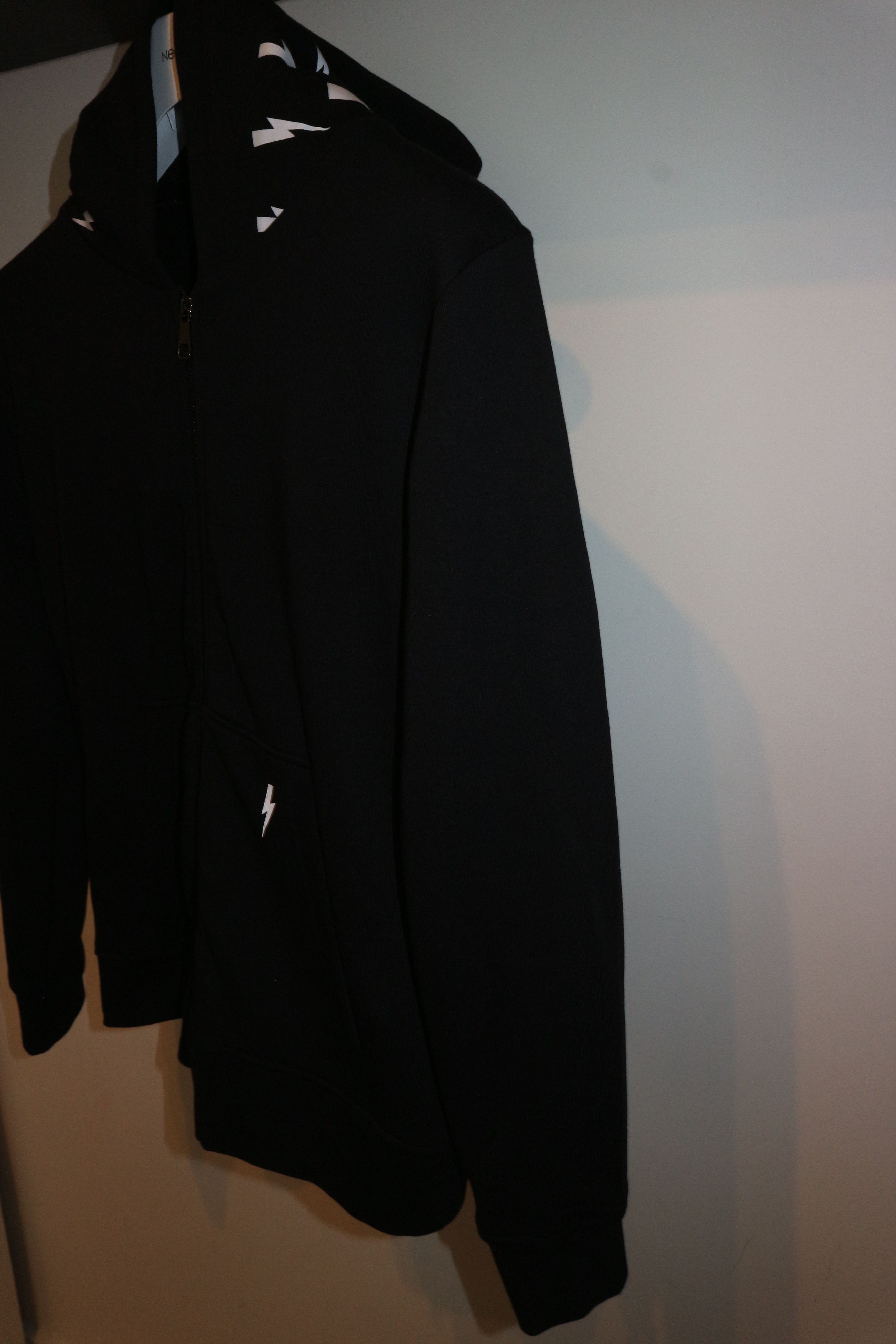 Neil Barrett Lightning bolt print zip hoodie Size US S / EU 44-46 / 1 - 4 Thumbnail