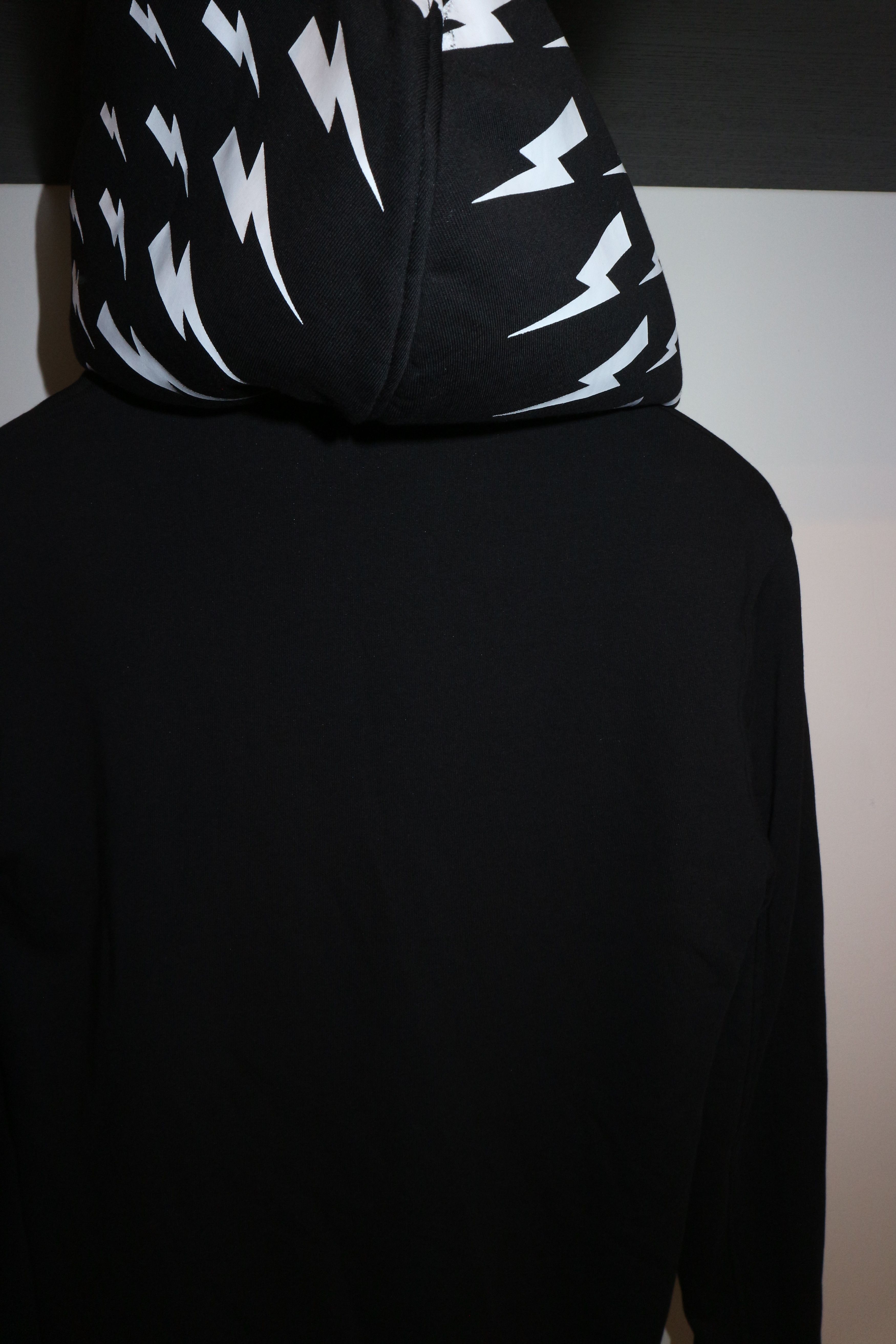 Neil Barrett Lightning bolt print zip hoodie Size US S / EU 44-46 / 1 - 10 Thumbnail