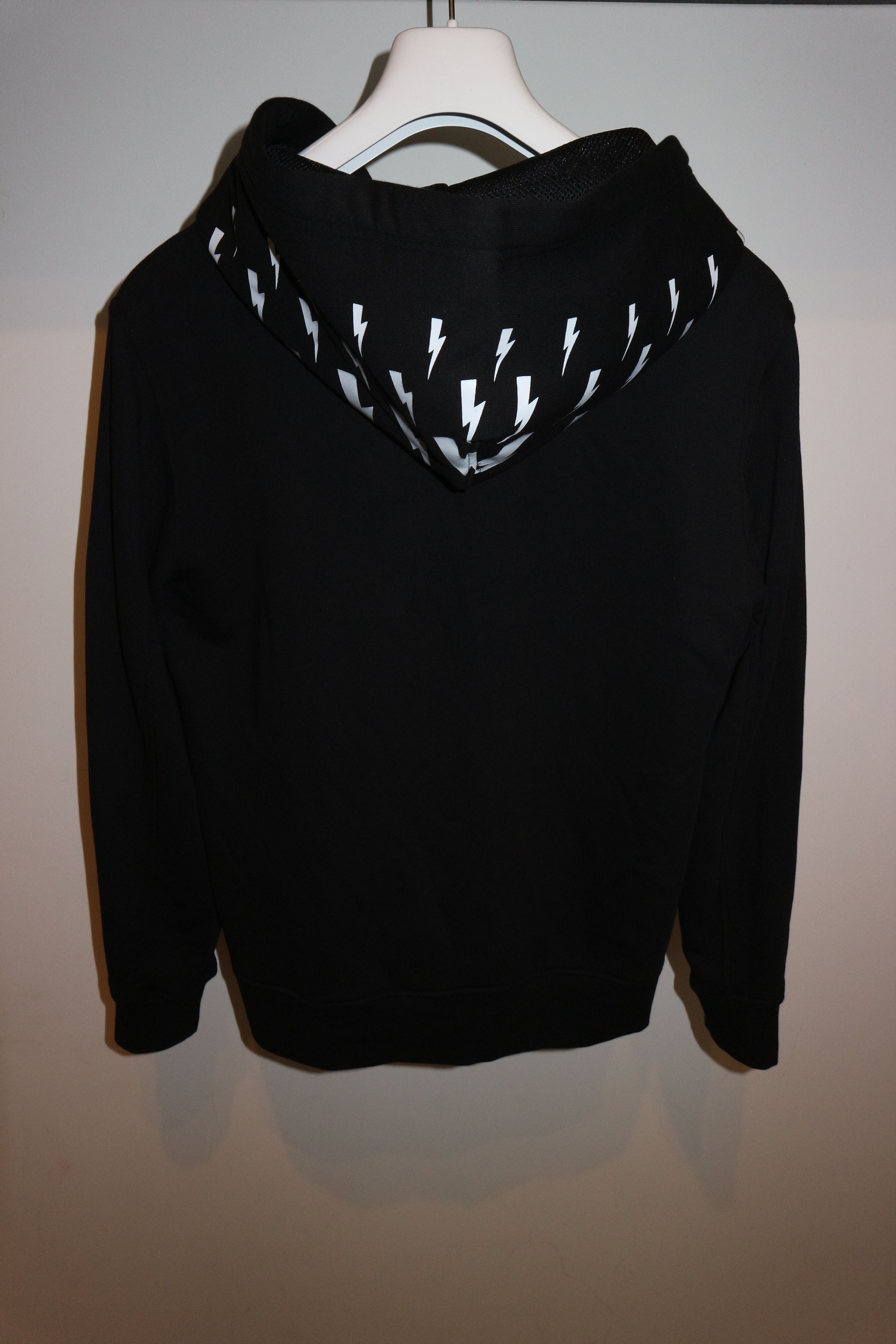 Neil Barrett Lightning bolt print zip hoodie Size US S / EU 44-46 / 1 - 6 Thumbnail