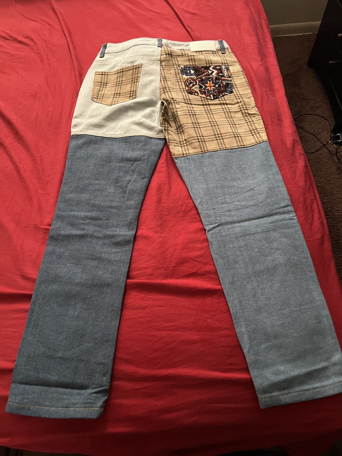 Other Straight Leg Rigid Patchwork Jeans Size US 32 / EU 48 - 4 Thumbnail