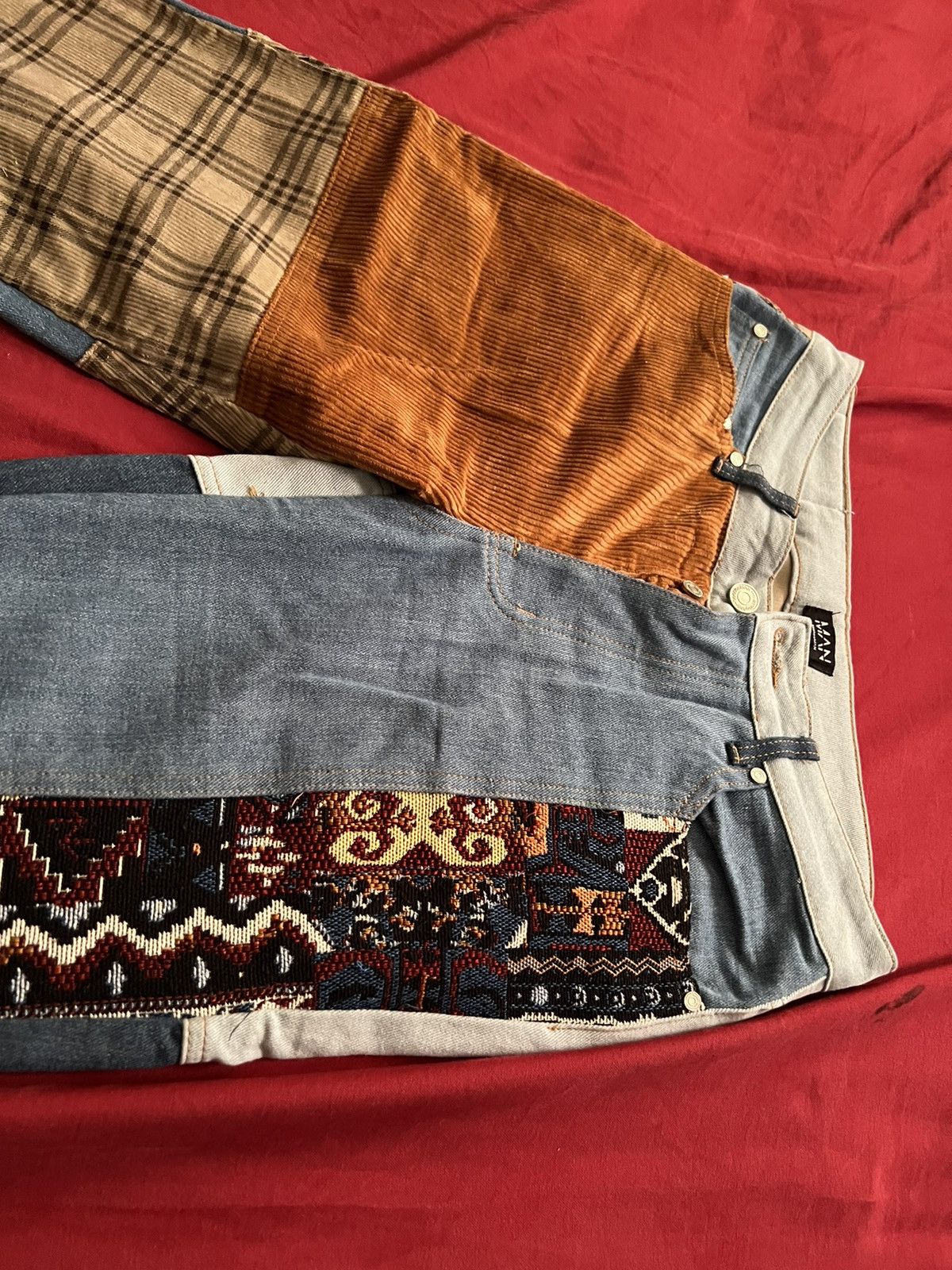 Other Straight Leg Rigid Patchwork Jeans Size US 32 / EU 48 - 2 Thumbnail