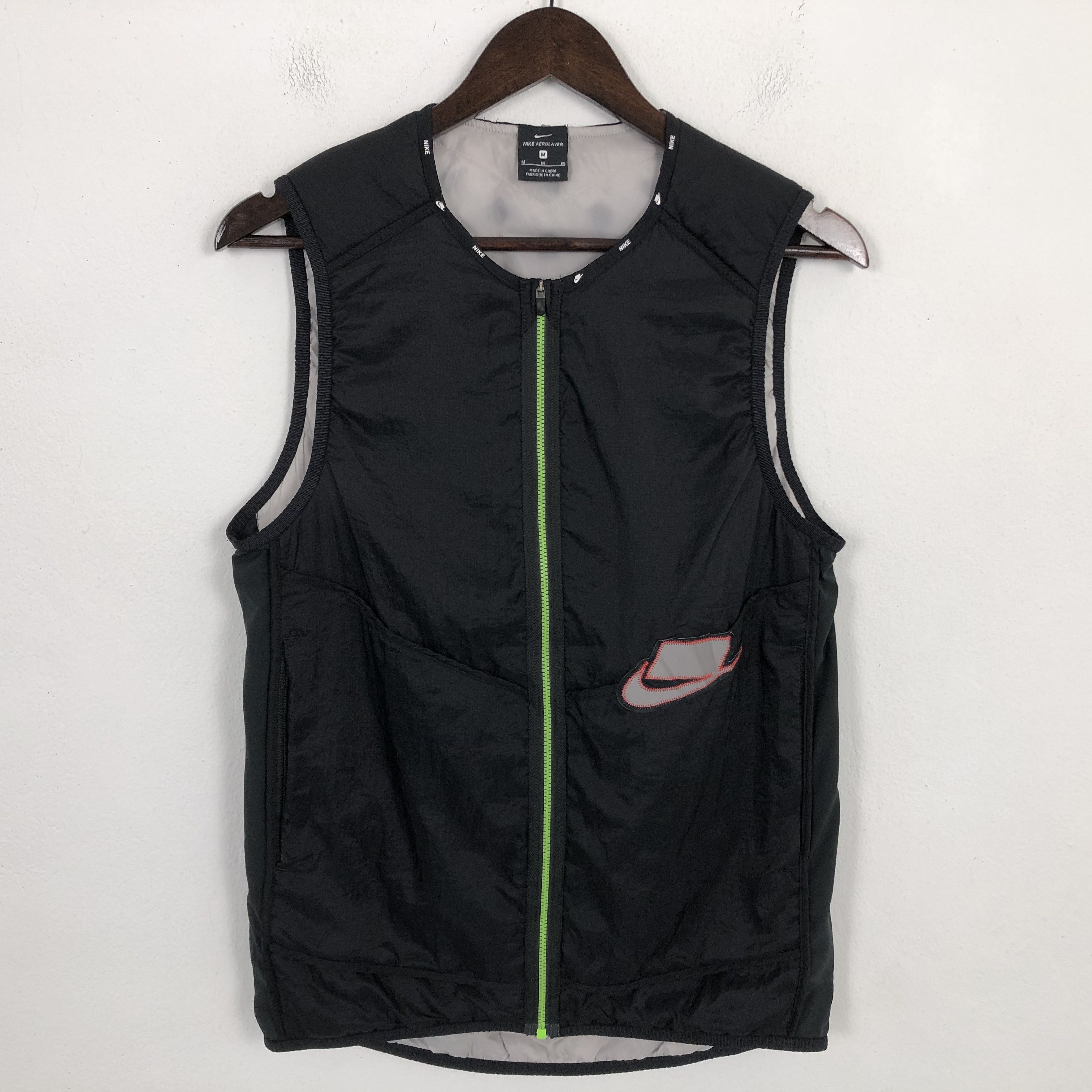 Vintage Nike Windbreakers Vest Green Zipper