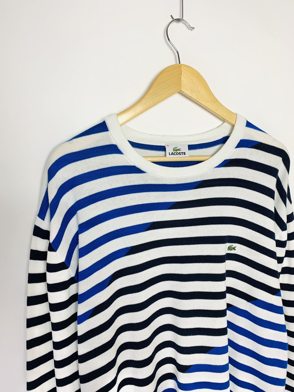 Lacoste × Vintage Lacoste Stripe Knitwear Sweater Vintage Size US XXL / EU 58 / 5 - 2 Thumbnail
