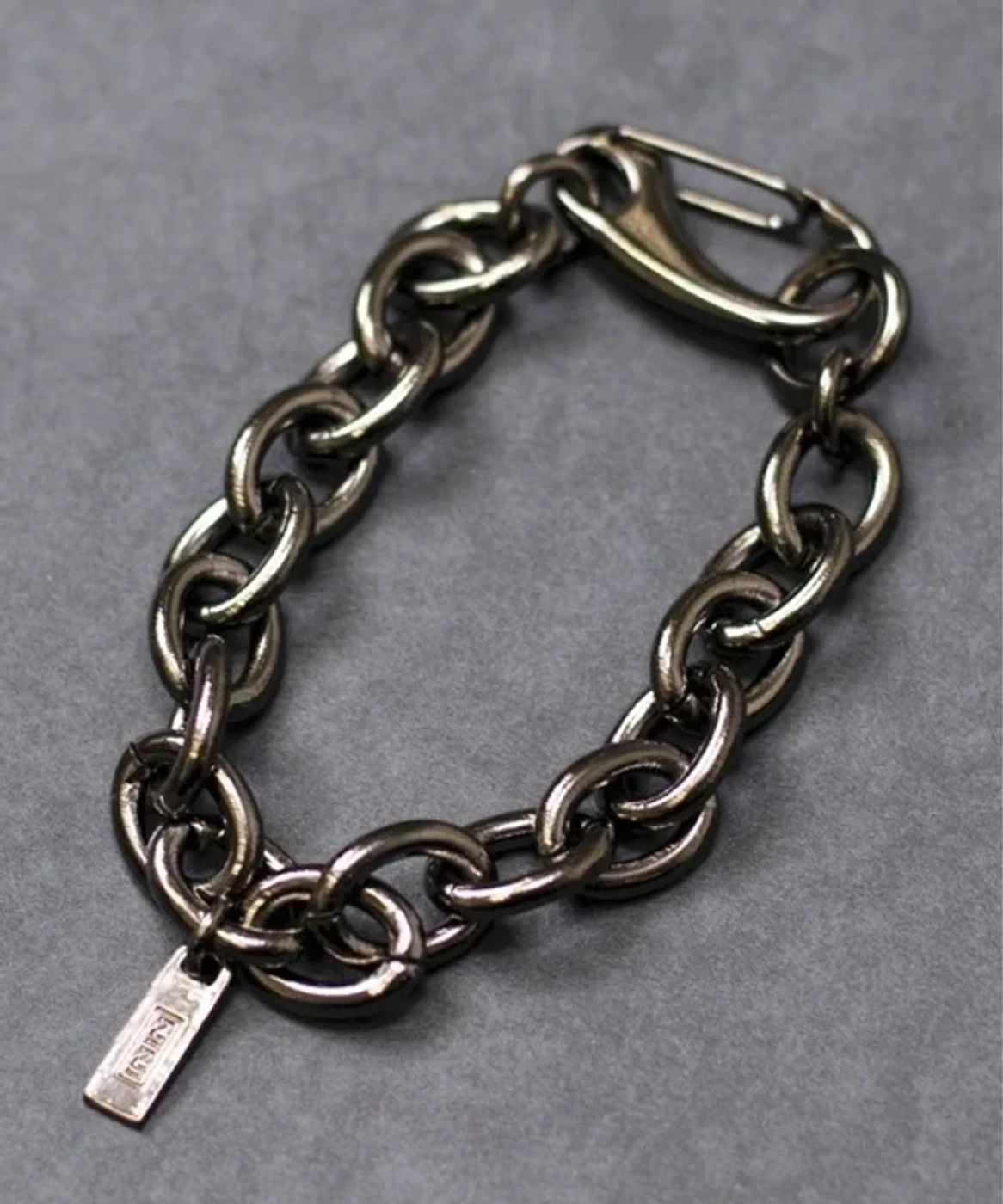 Pre-owned Number N Ine Number (n)ine Silver999 Chain Bracelet Black