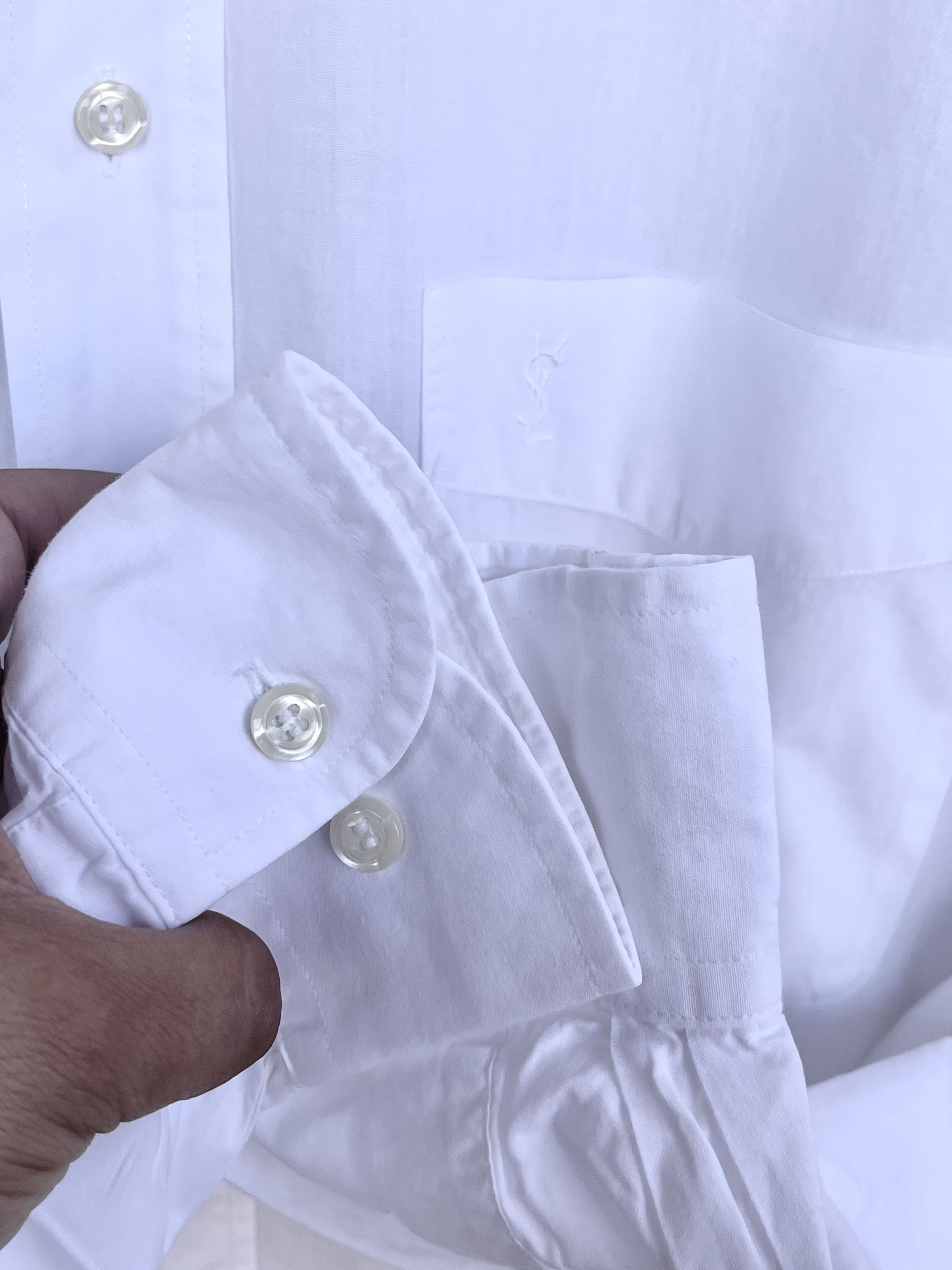 Yves Saint Laurent 🔥 Ysl Yves Saint Laurent white shirt size xl Size US XL / EU 56 / 4 - 4 Thumbnail