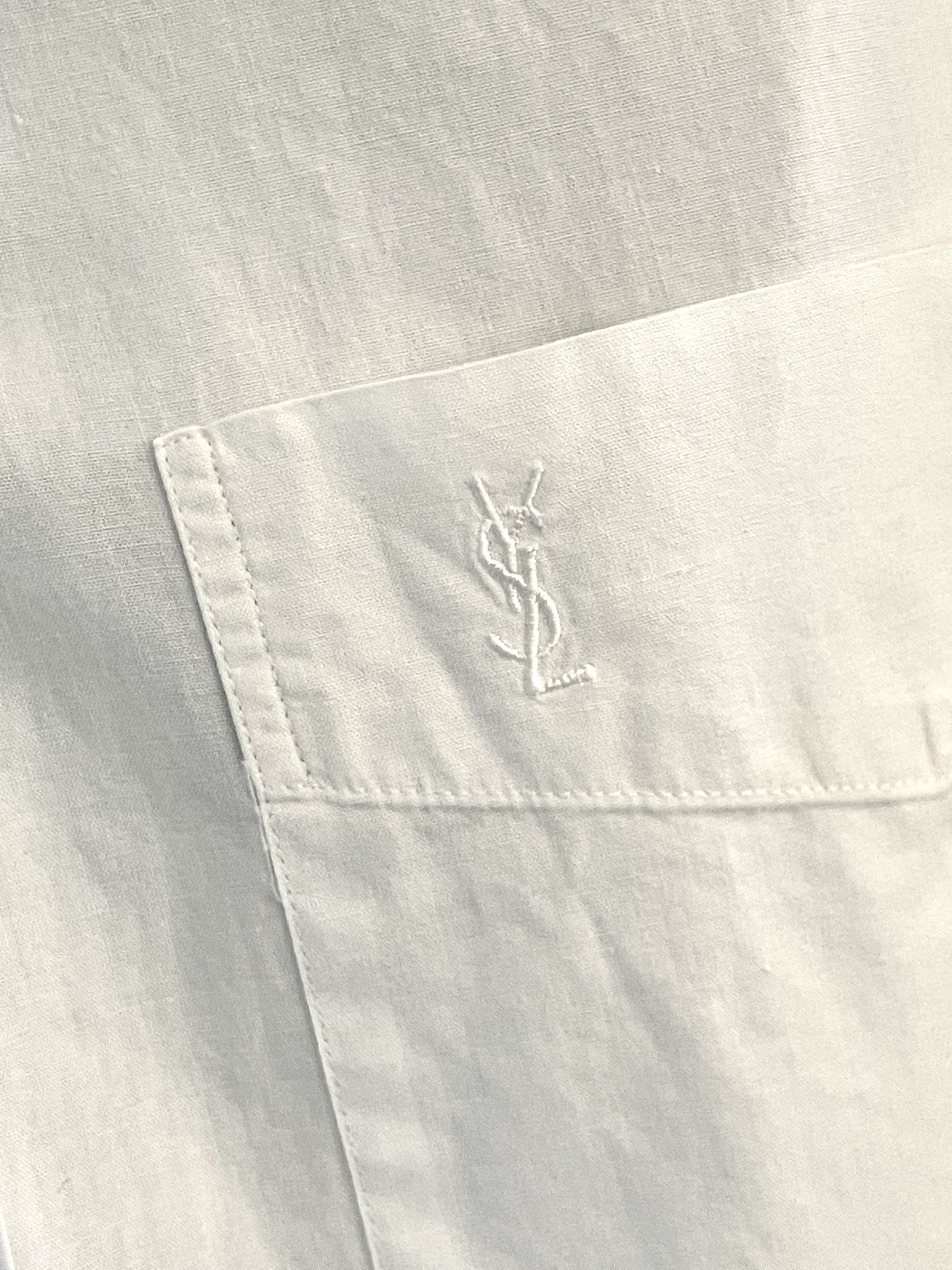 Yves Saint Laurent 🔥 Ysl Yves Saint Laurent white shirt size xl Size US XL / EU 56 / 4 - 7 Thumbnail