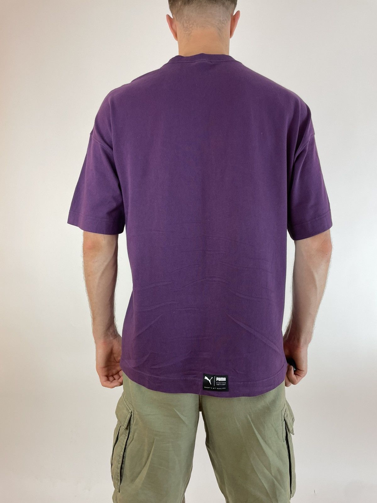 Puma PUMA big logo 2018s collections oversized purple T-shirt Size US L / EU 52-54 / 3 - 5 Thumbnail