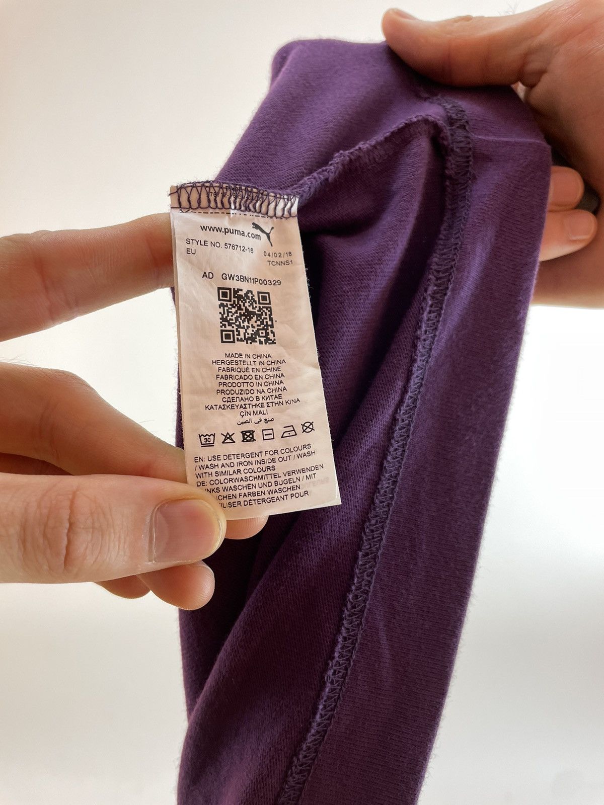 Puma PUMA big logo 2018s collections oversized purple T-shirt Size US L / EU 52-54 / 3 - 7 Thumbnail