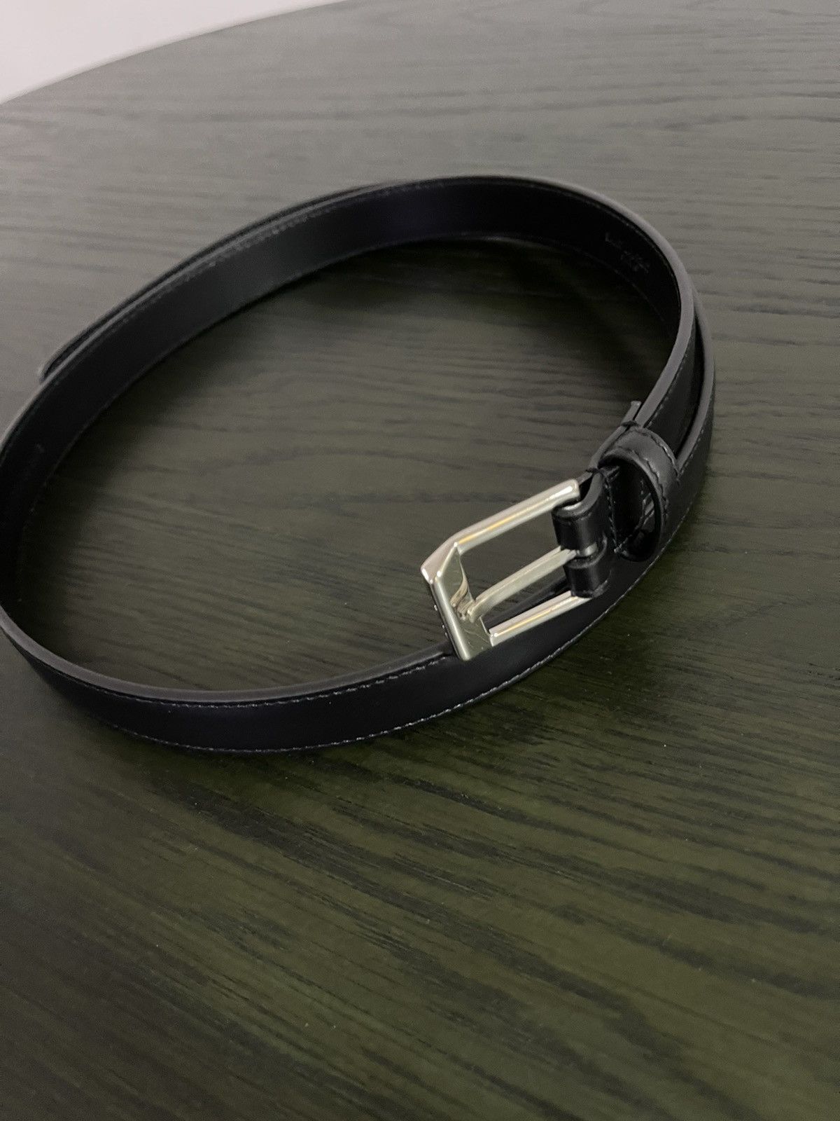 SAINT LAURENT ベルト　80 サンローラン YSLロゴ ベルト 80 クロコ型押し ブラック