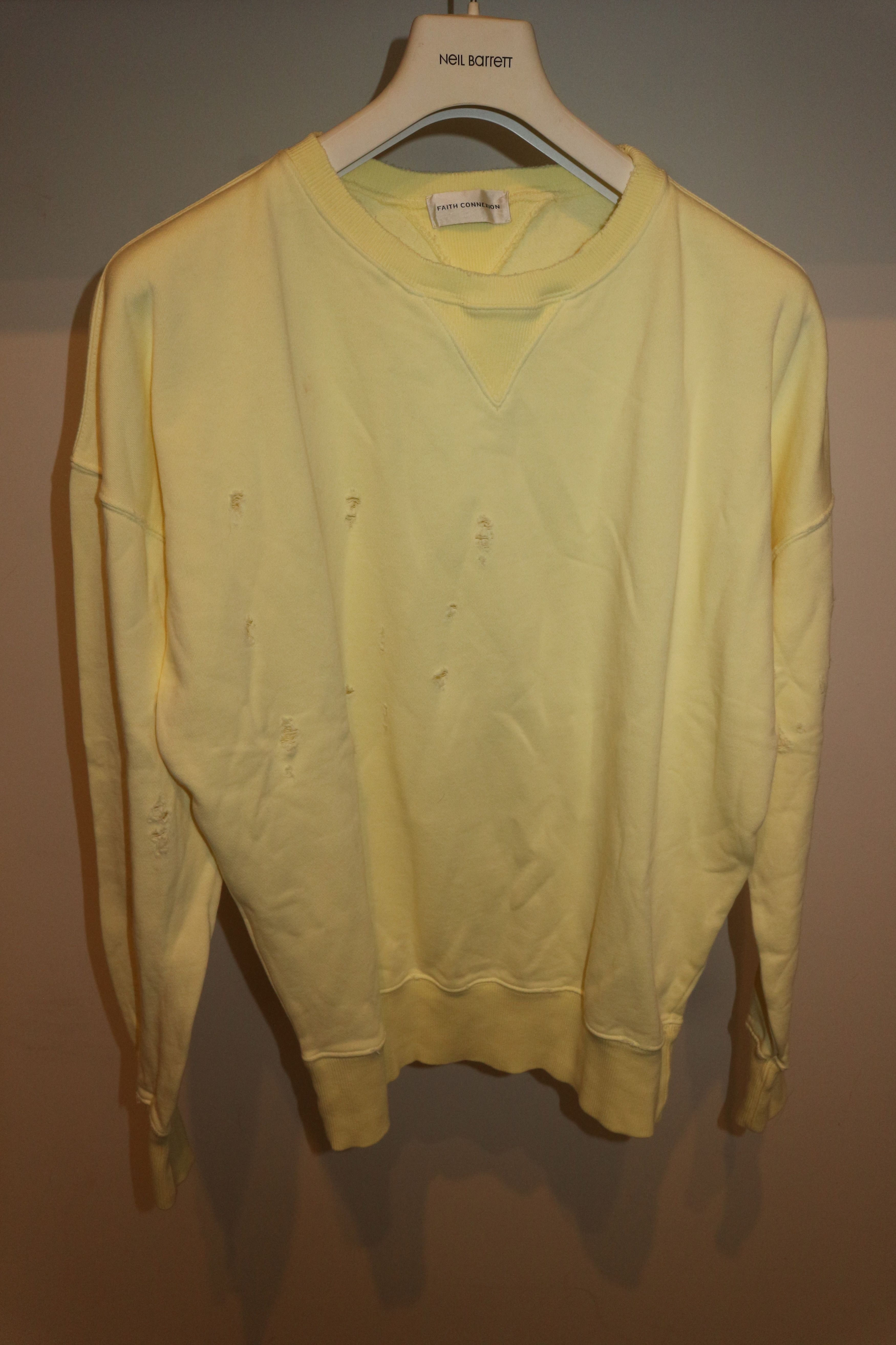 Faith Connexion destroyedraglan sweatshirt Size US S / EU 44-46 / 1 - 1 Thumbnail