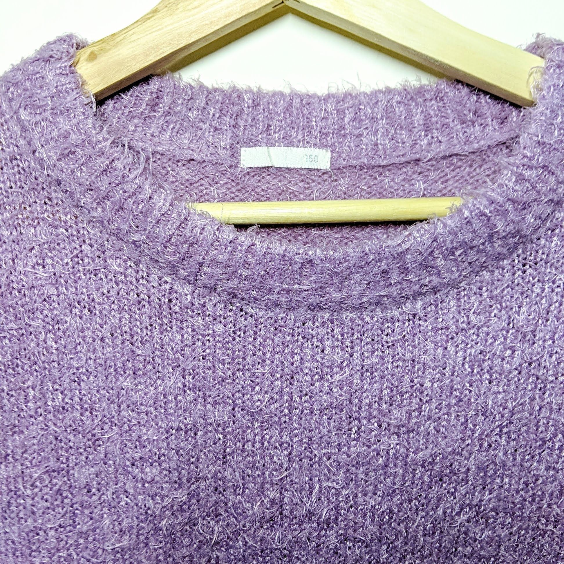 Aran Isles Knitwear Vintage Unbranded Mohair Purple Knitwear Sweater Jumper Size US M / EU 48-50 / 2 - 7 Thumbnail