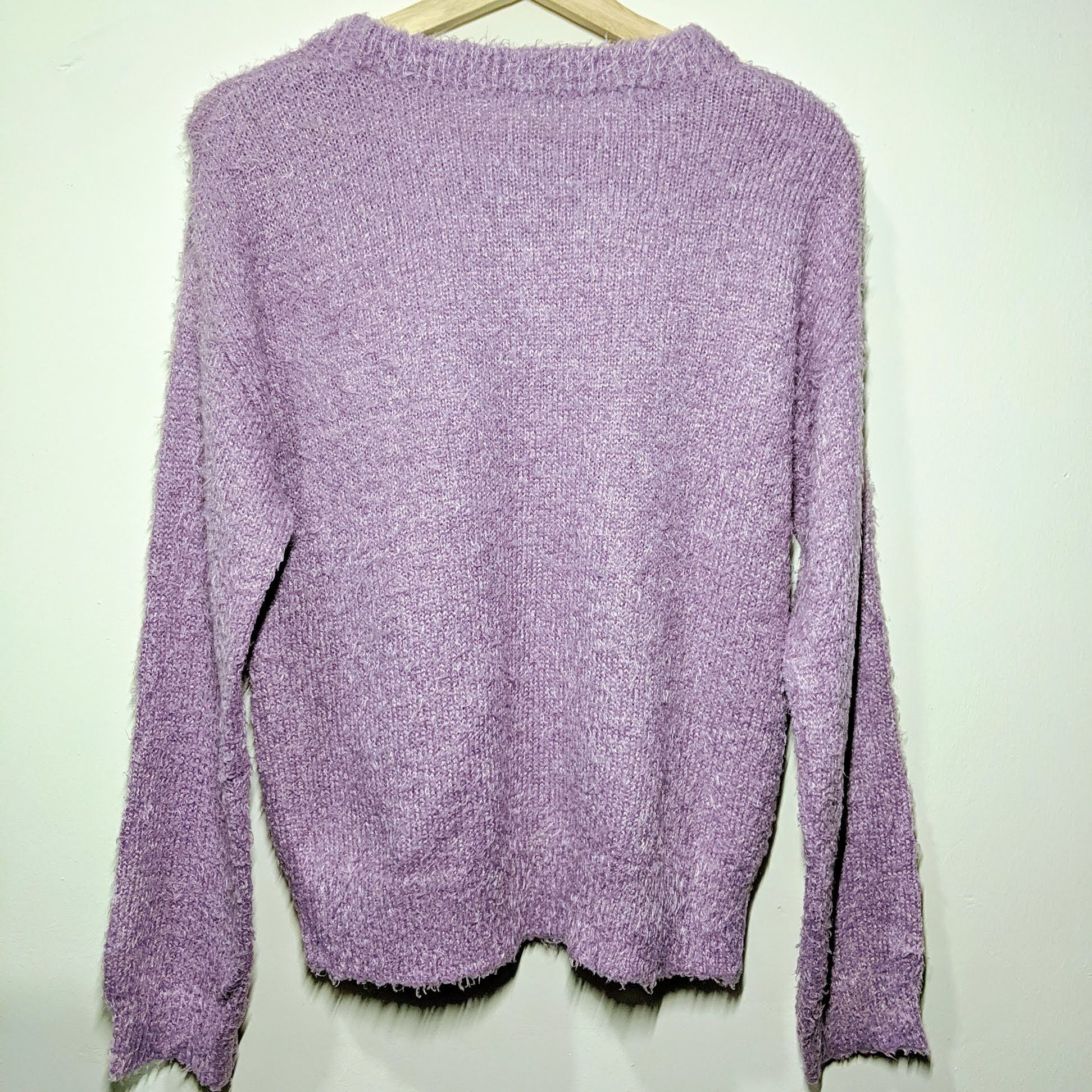 Aran Isles Knitwear Vintage Unbranded Mohair Purple Knitwear Sweater Jumper Size US M / EU 48-50 / 2 - 6 Thumbnail
