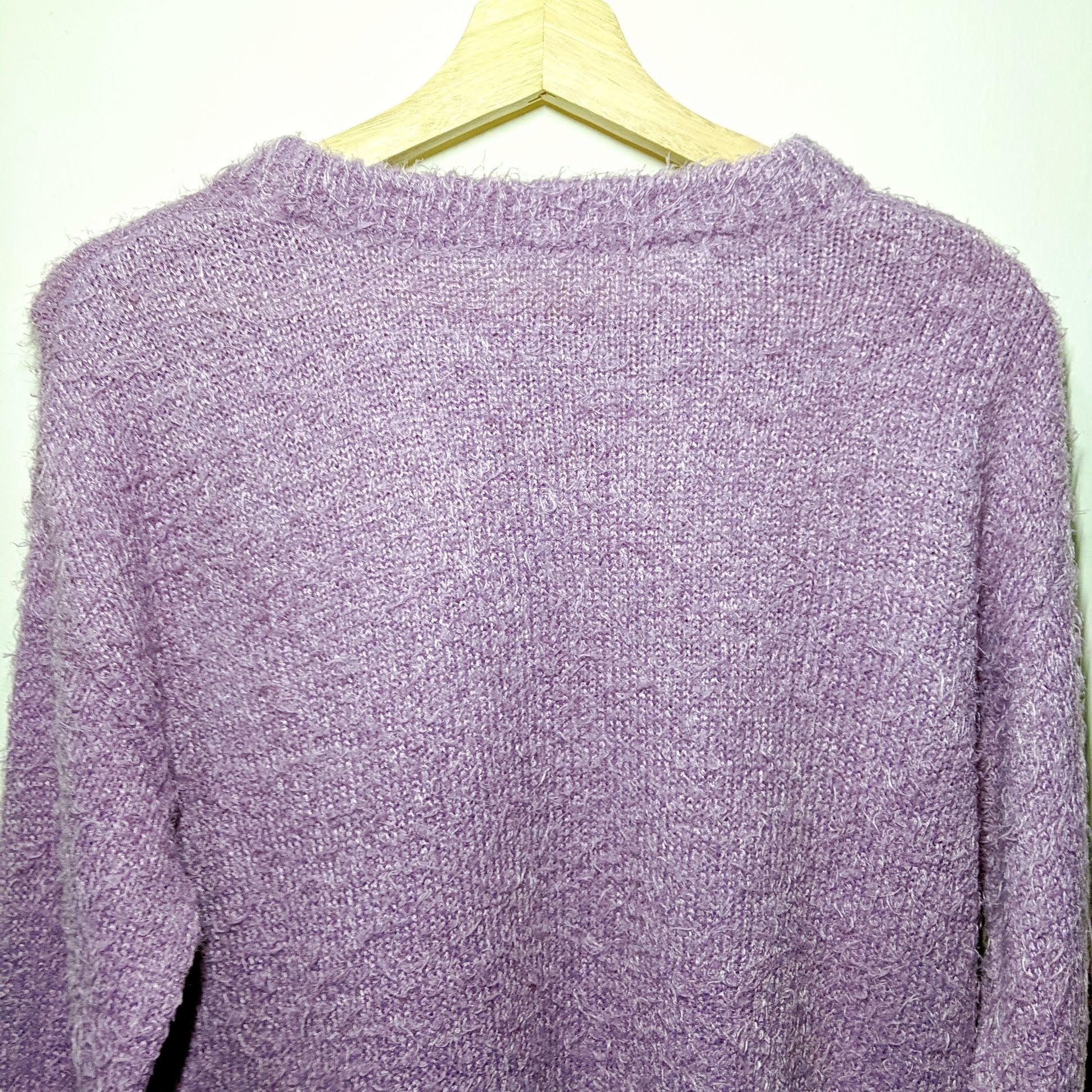 Aran Isles Knitwear Vintage Unbranded Mohair Purple Knitwear Sweater Jumper Size US M / EU 48-50 / 2 - 11 Thumbnail