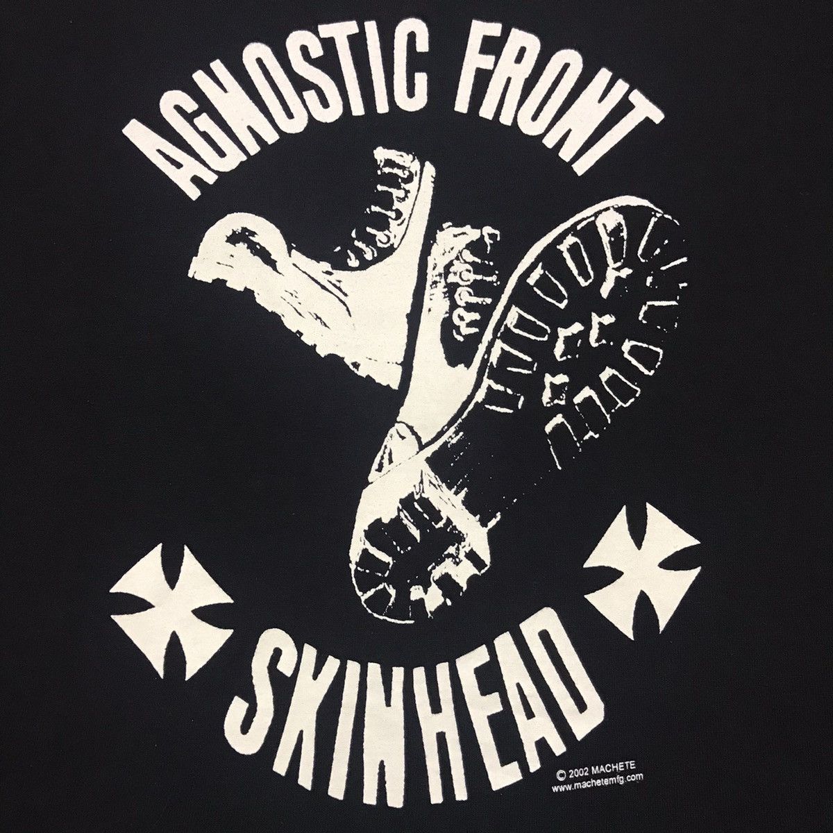 Band Tees × Vintage Vintage Agnostic Front Skinhead Hardcore Punk NYC T Shirt Size US M / EU 48-50 / 2 - 4 Thumbnail