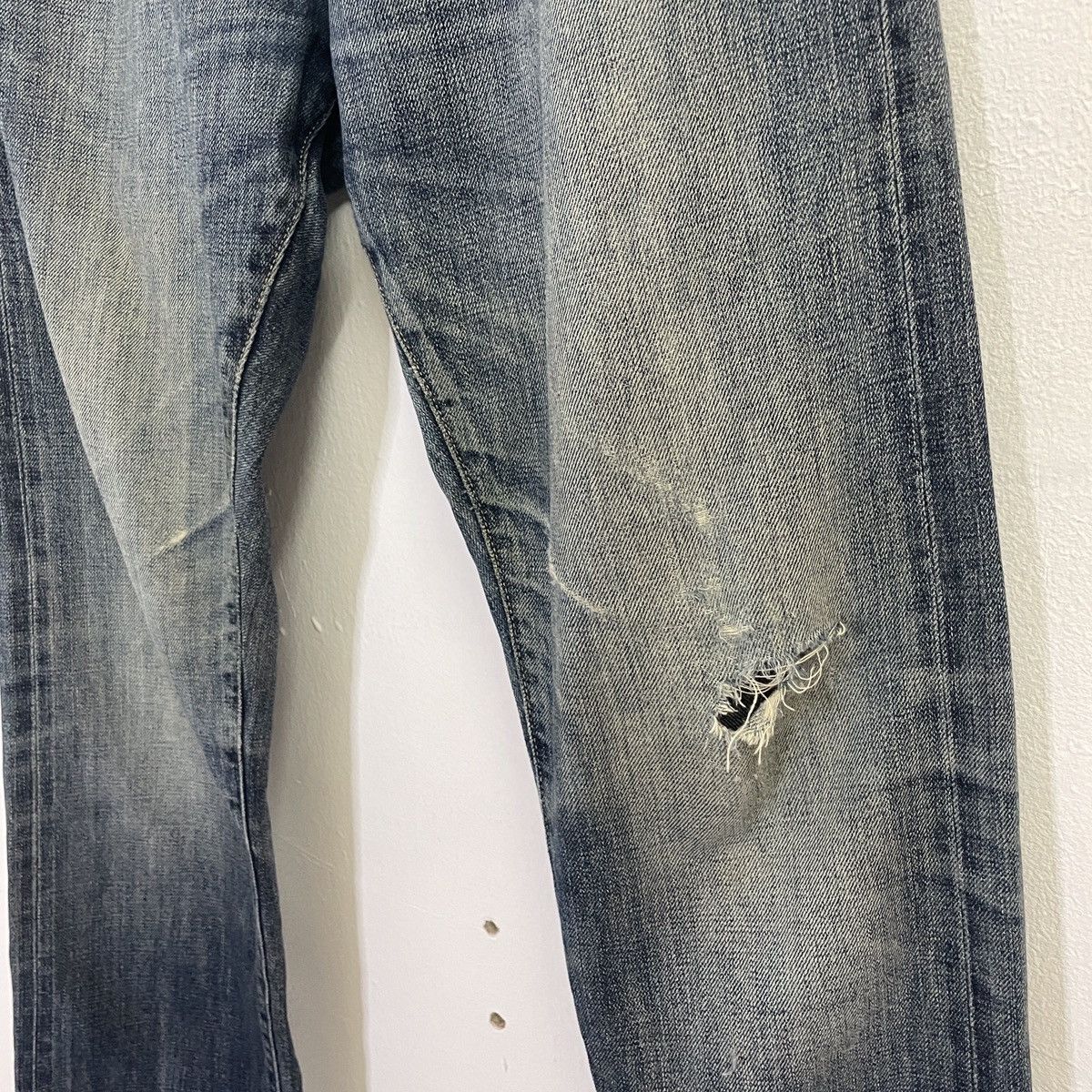 Japanese Brand Vintage Japanesebrand Distressed Selvedge Denim Jeans Size US 32 / EU 48 - 5 Thumbnail