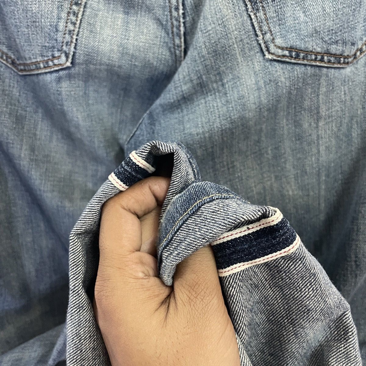 Japanese Brand Vintage Japanesebrand Distressed Selvedge Denim Jeans Size US 32 / EU 48 - 12 Thumbnail