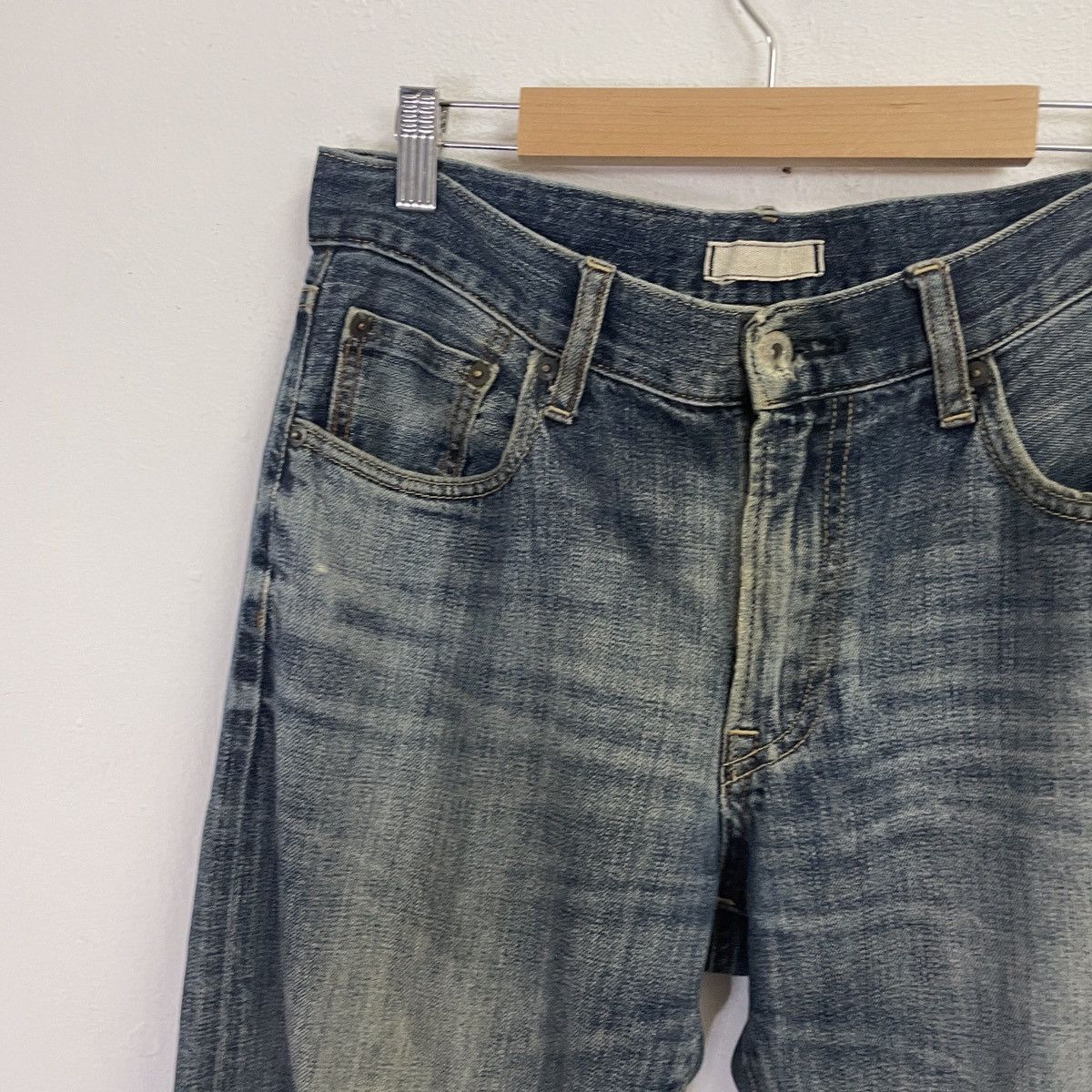 Japanese Brand Vintage Japanesebrand Distressed Selvedge Denim Jeans Size US 32 / EU 48 - 3 Thumbnail