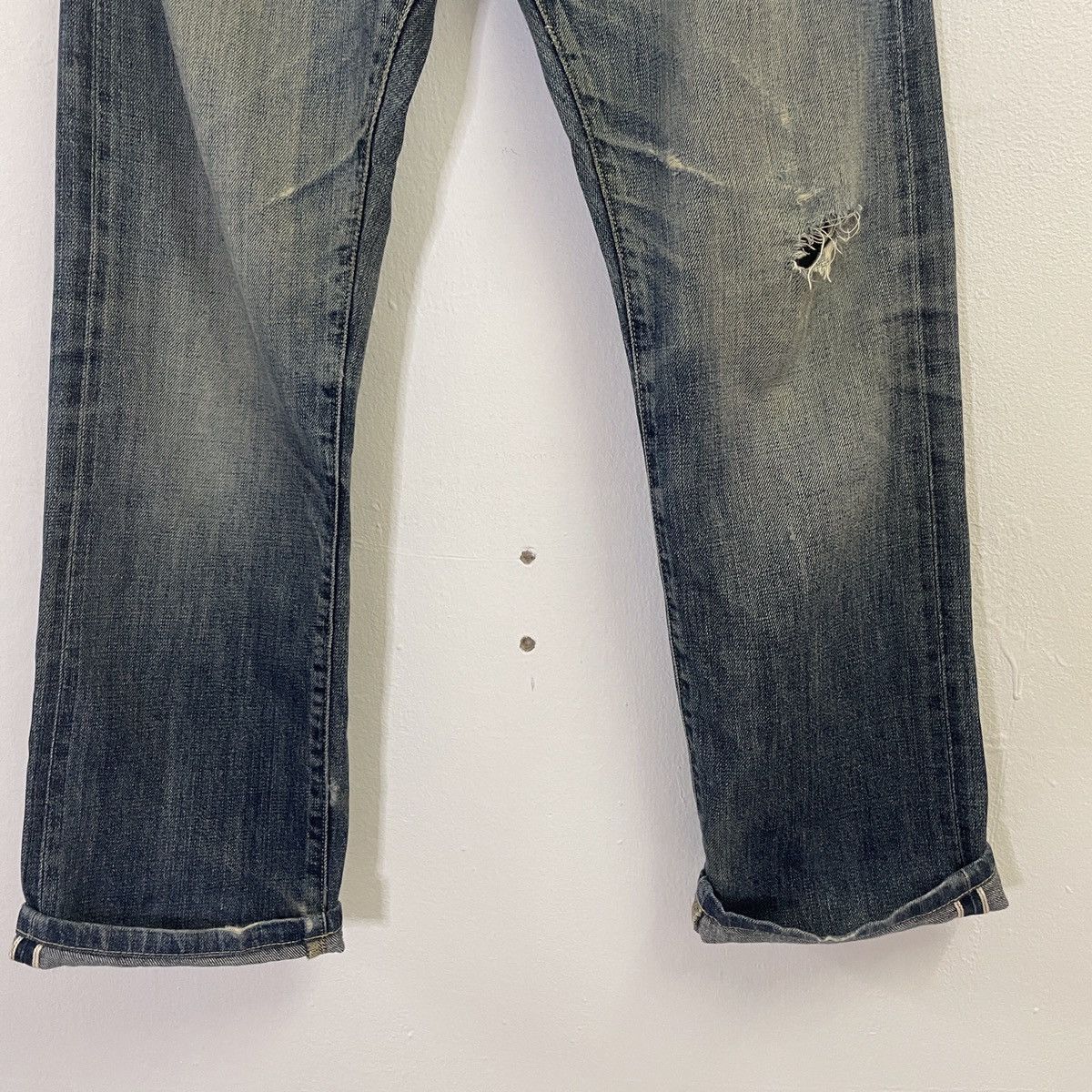 Japanese Brand Vintage Japanesebrand Distressed Selvedge Denim Jeans Size US 32 / EU 48 - 4 Thumbnail