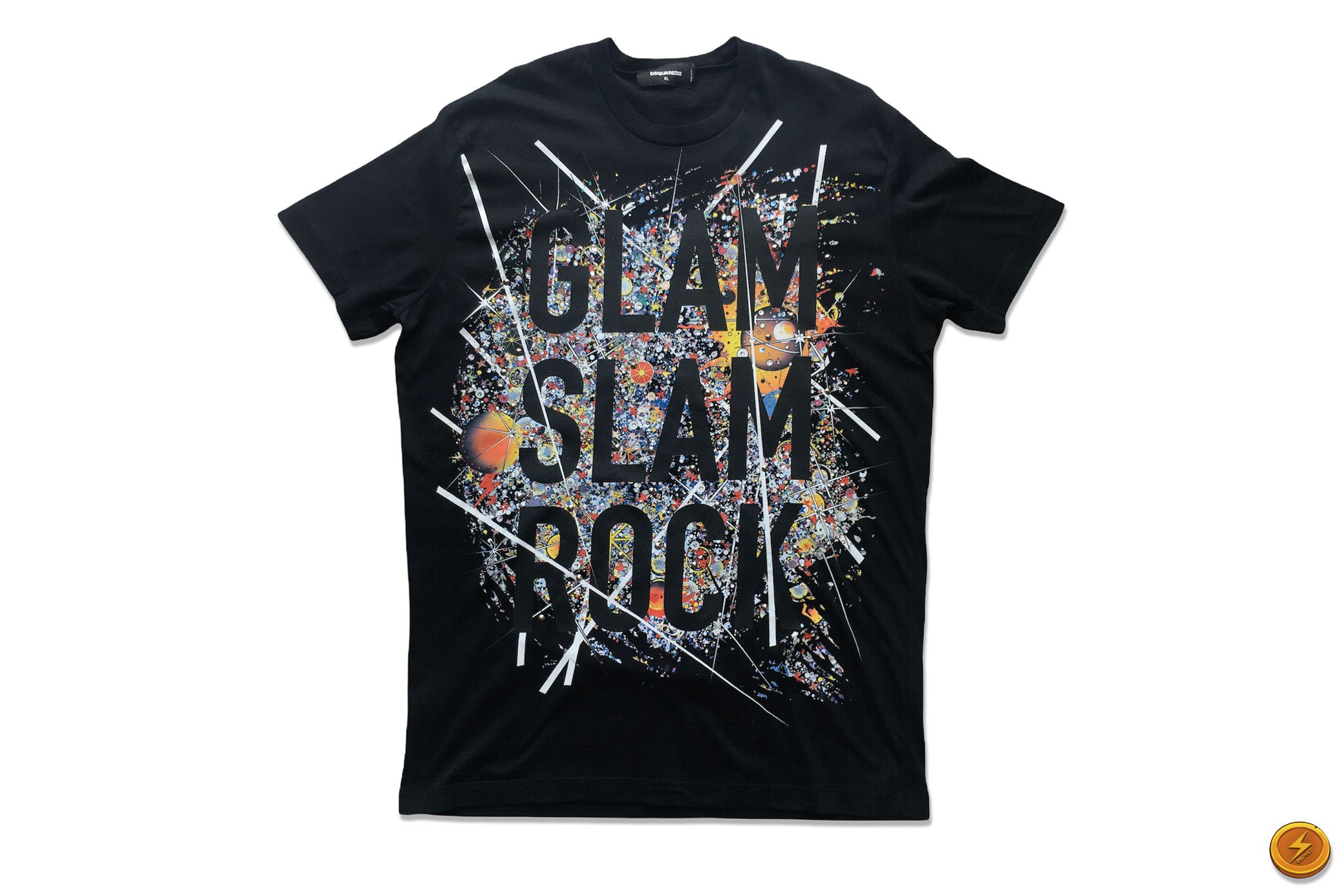 Dsquared2 Black Embellished Studded Glam Slam Rock