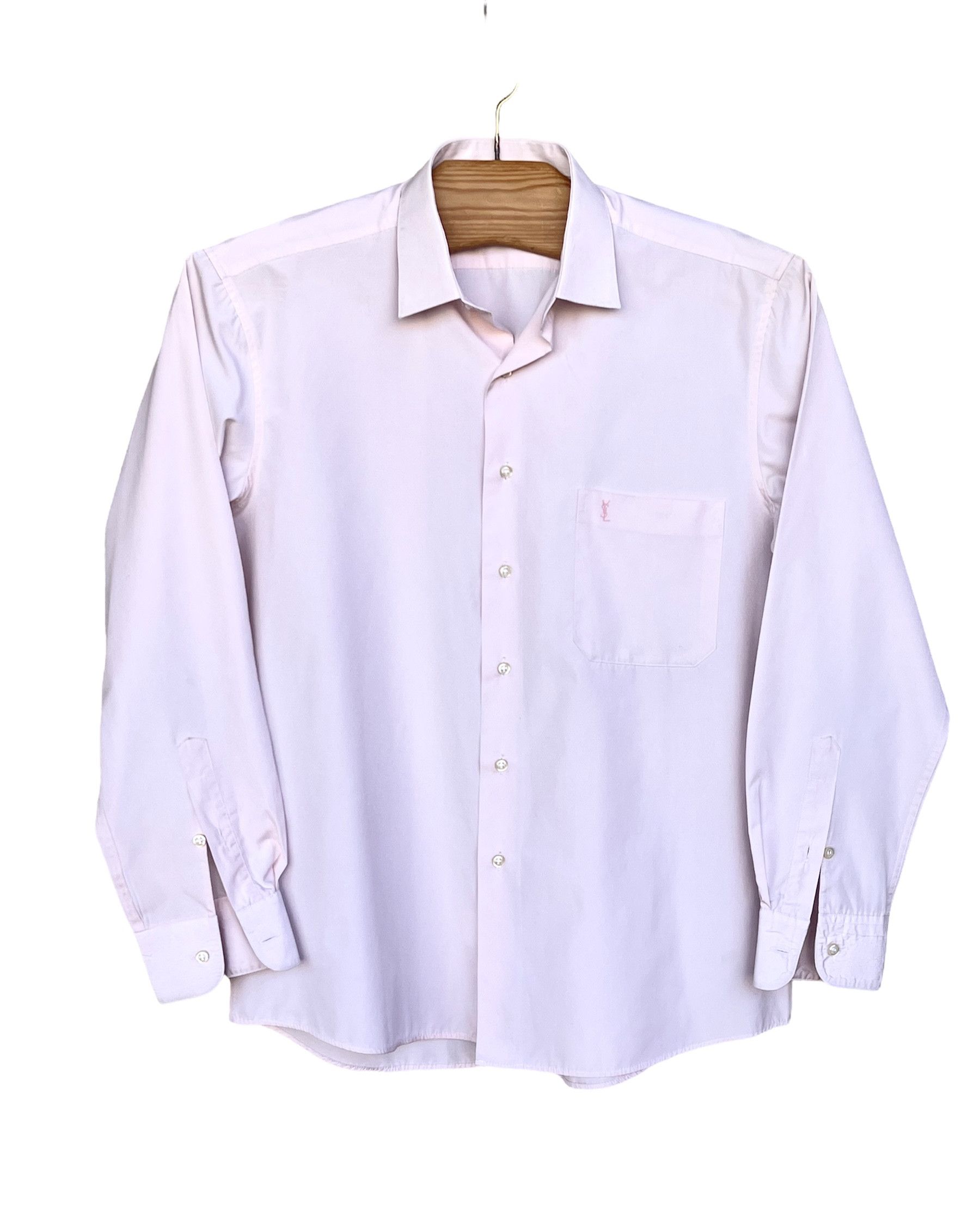 Yves Saint Laurent 🔥 Ysl Yves saint Laurent shirt light pink size Small Size US S / EU 44-46 / 1 - 1 Thumbnail