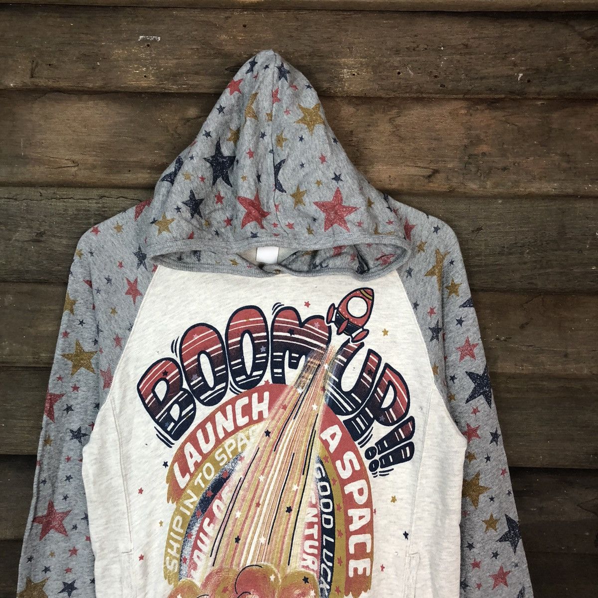 Japanese Brand DLL Rought Natural Cherm boom up hoodie Sweathirt #2071 Size M / US 6-8 / IT 42-44 - 2 Thumbnail