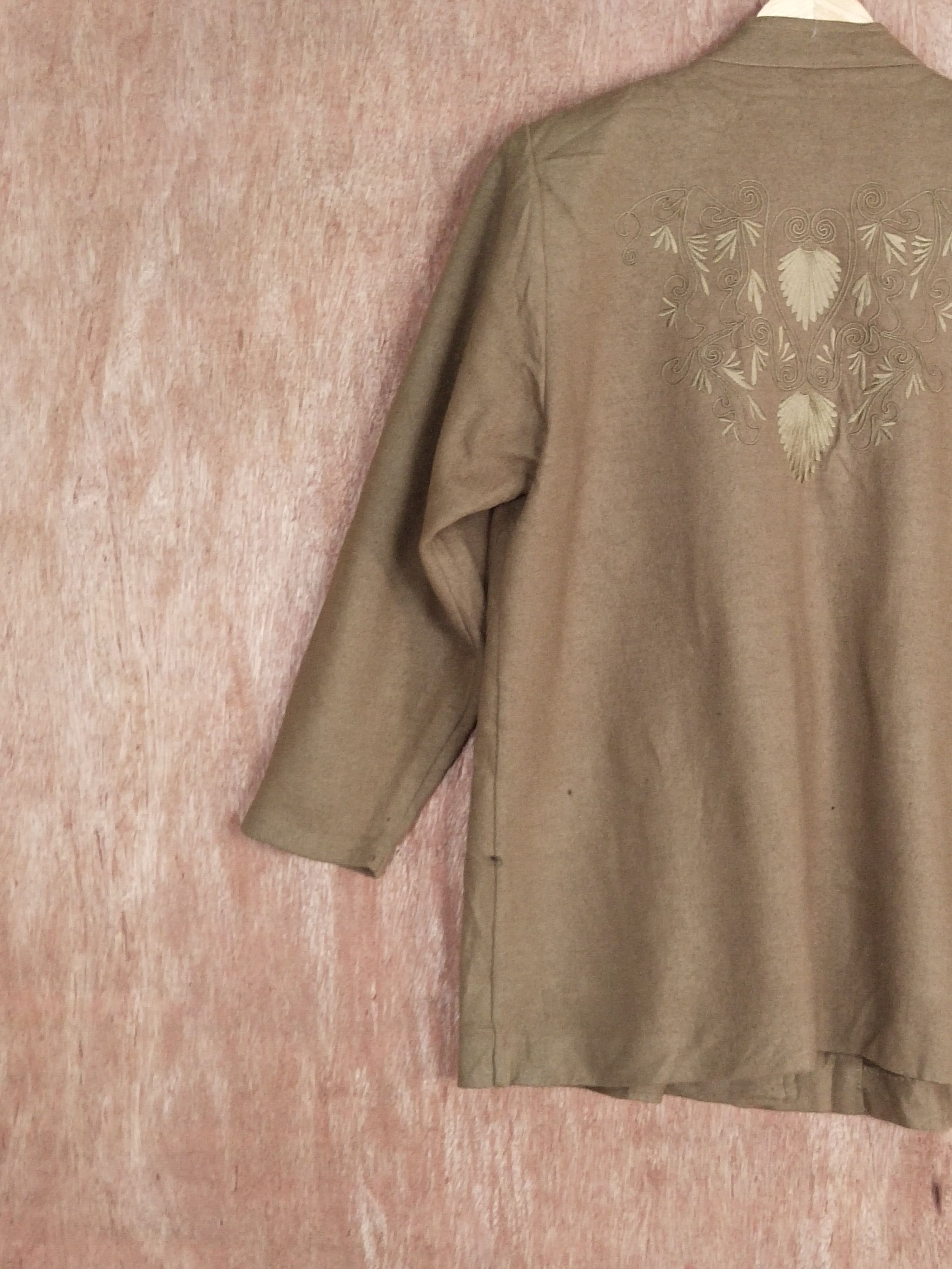 Japanese Brand My Madonna brown thrashed distressed cardigan #S187 Size US L / EU 52-54 / 3 - 14 Thumbnail