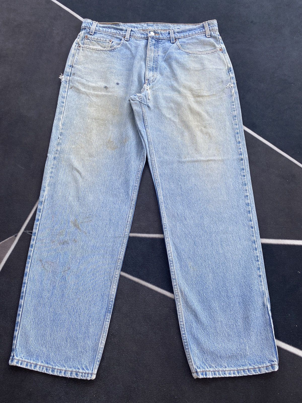 Levi's VINTAGE LEVIS 550 BLUE WASH JEANS -J451 Size US 39 - 2 Thumbnail