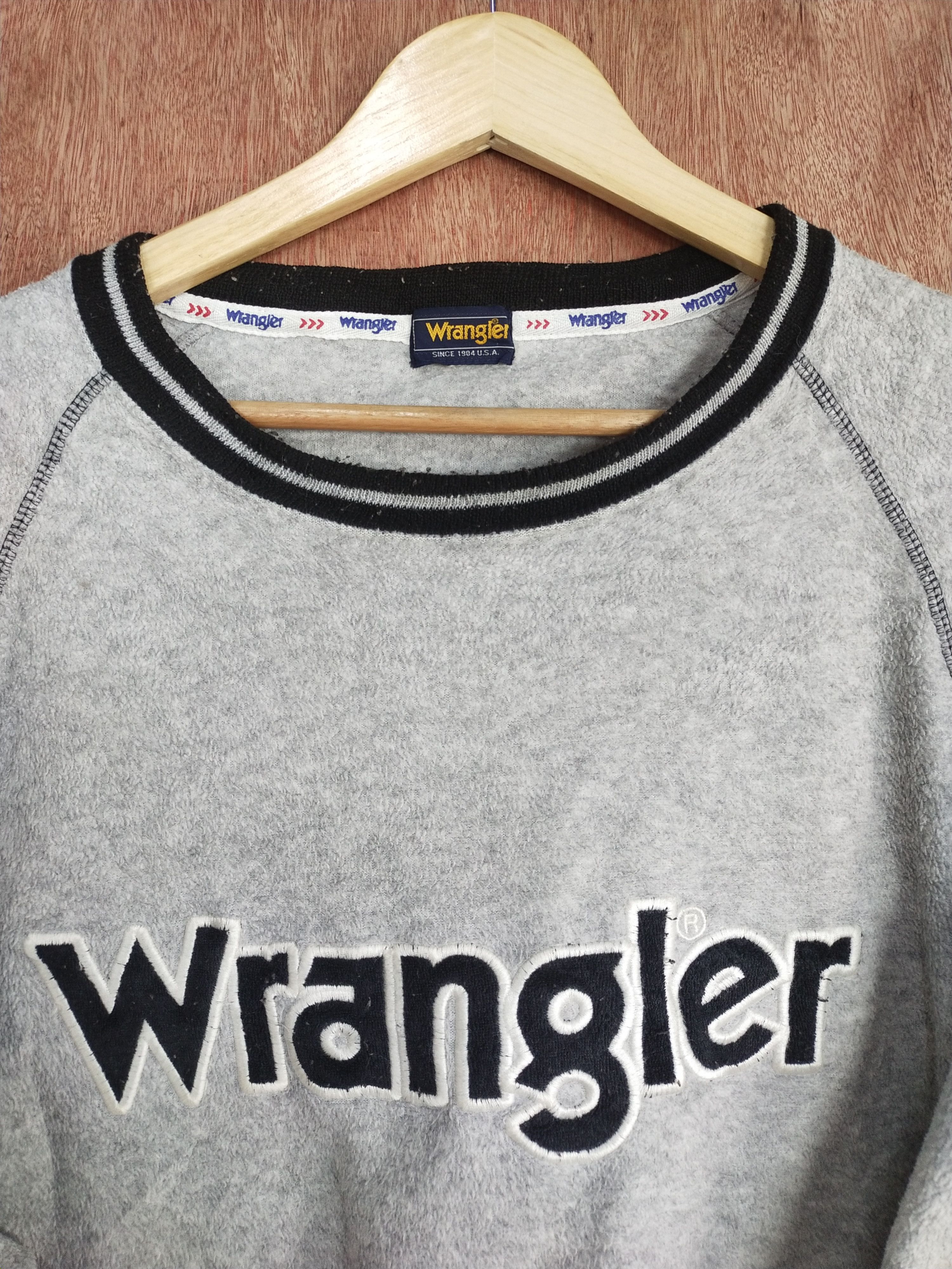 Wrangler Wrangler gray vintage sweatshirt #S177 Size US XL / EU 56 / 4 - 3 Thumbnail
