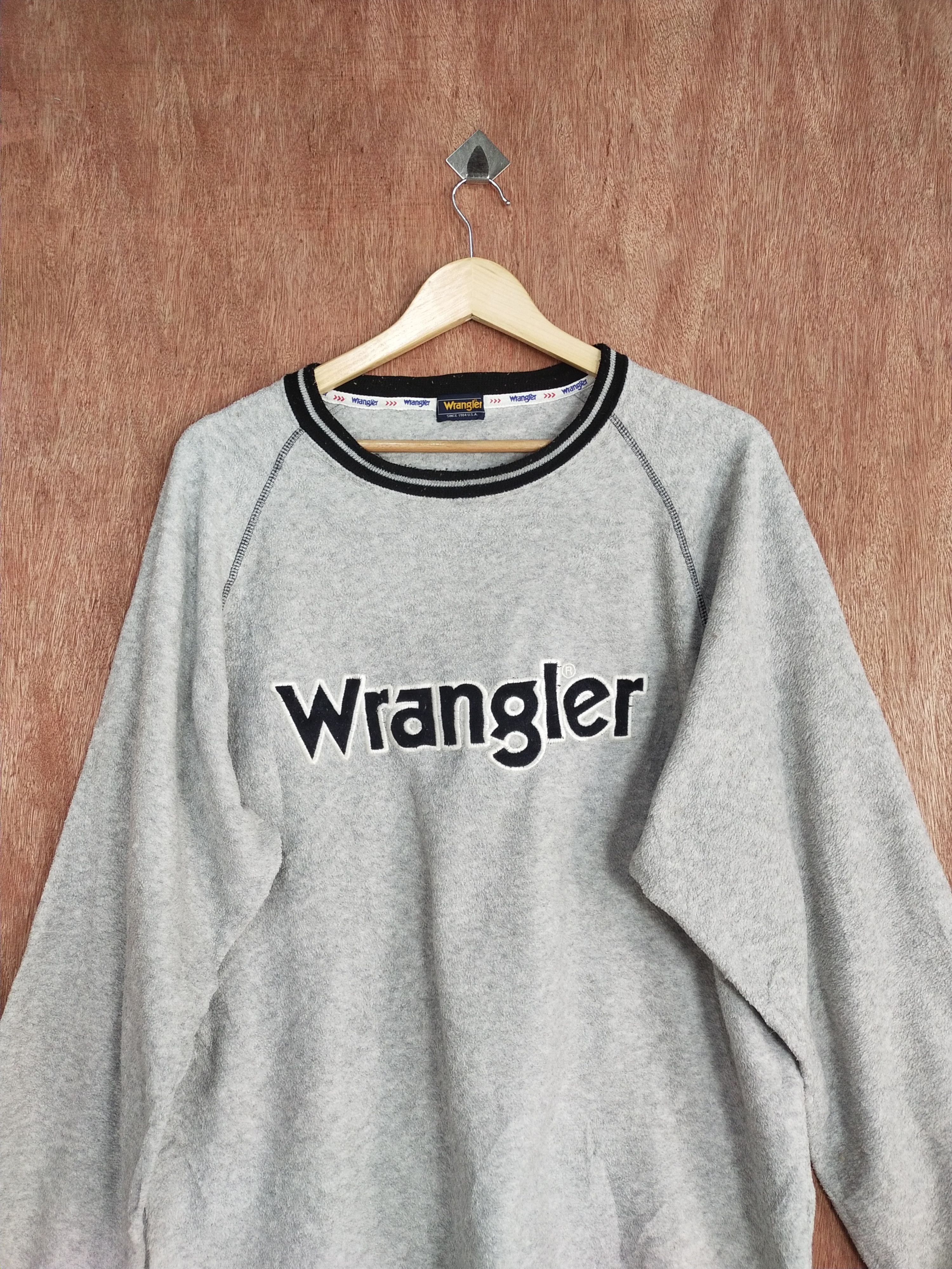 Wrangler Wrangler gray vintage sweatshirt #S177 Size US XL / EU 56 / 4 - 2 Thumbnail