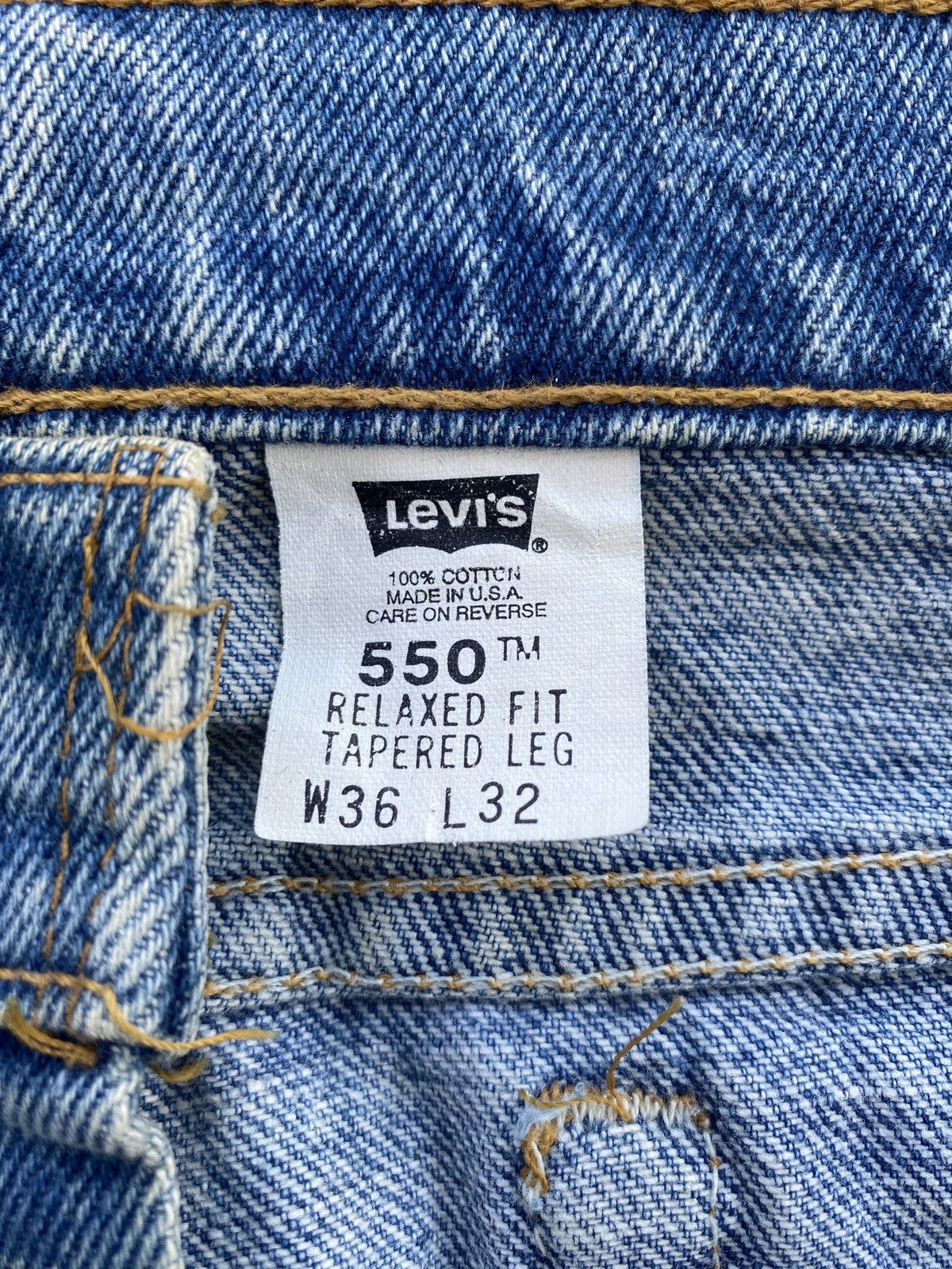 Levi's VINTAGE LEVIS 550 RELAXED FIT TAPERED LEG JEANS-J452 Size US 36 / EU 52 - 7 Thumbnail