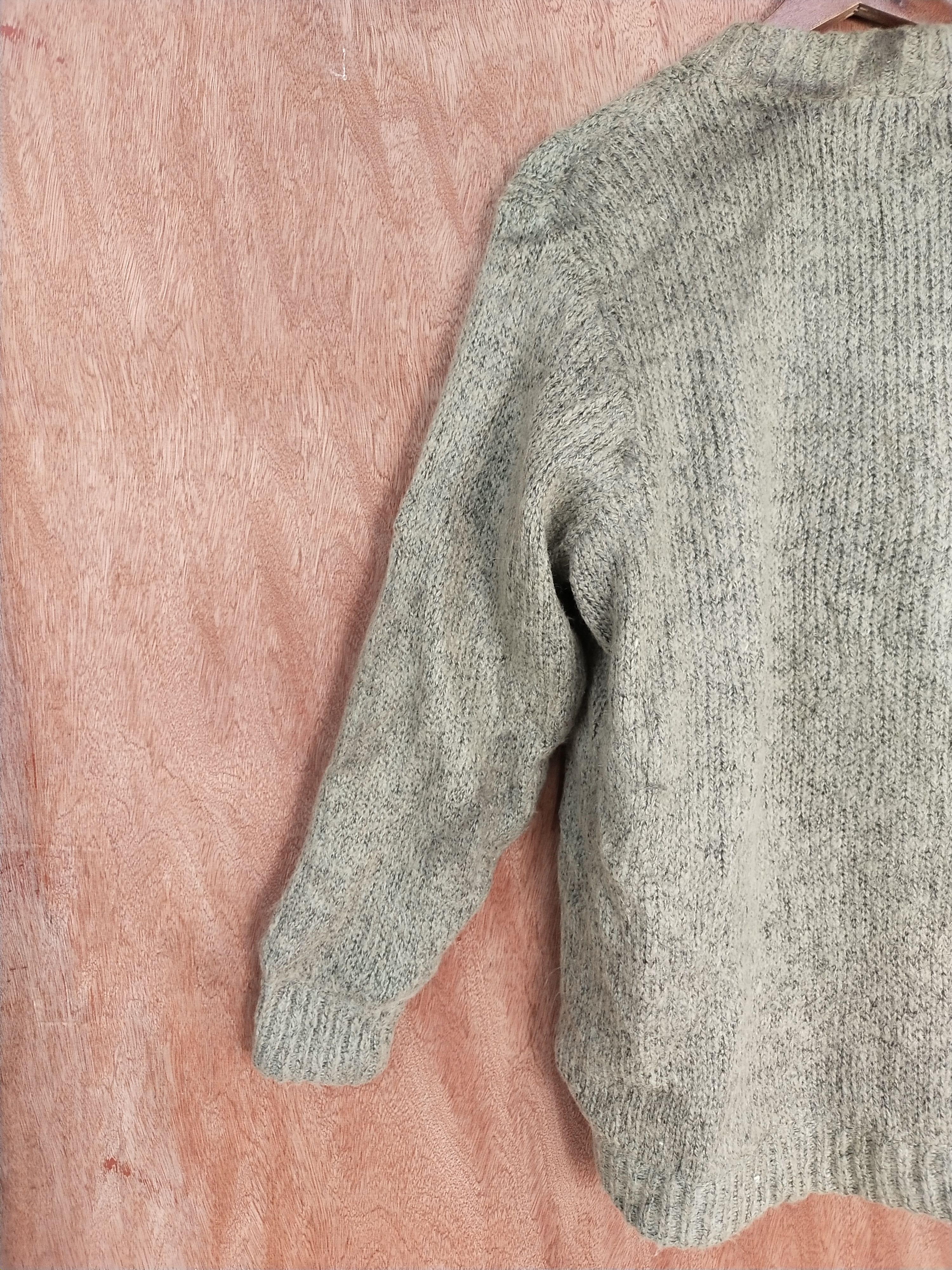 Aran Isles Knitwear × Japanese Brand Nao light brown knitwear japan cardigan #S172 Size US L / EU 52-54 / 3 - 9 Thumbnail