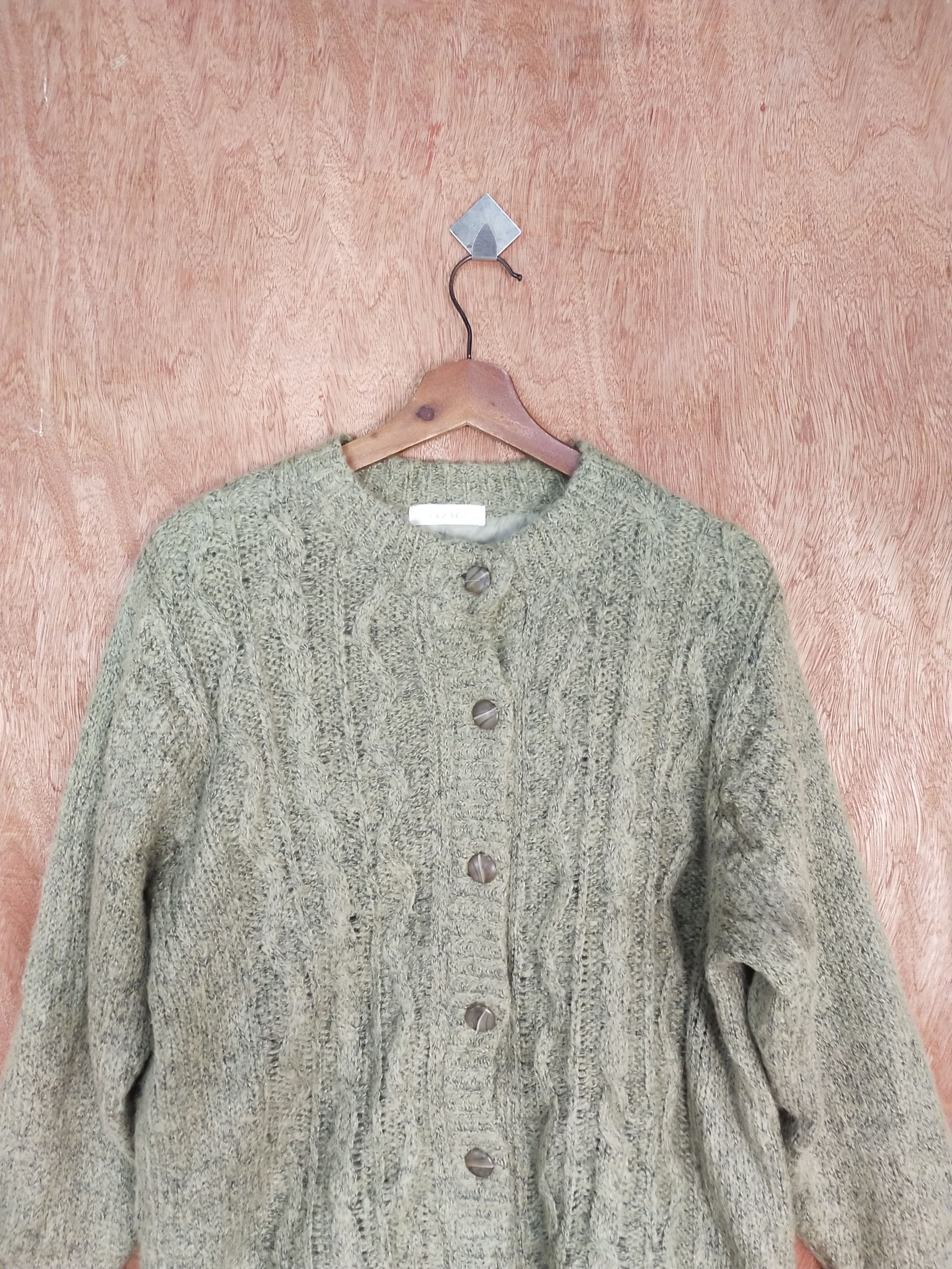 Aran Isles Knitwear × Japanese Brand Nao light brown knitwear japan cardigan #S172 Size US L / EU 52-54 / 3 - 2 Thumbnail