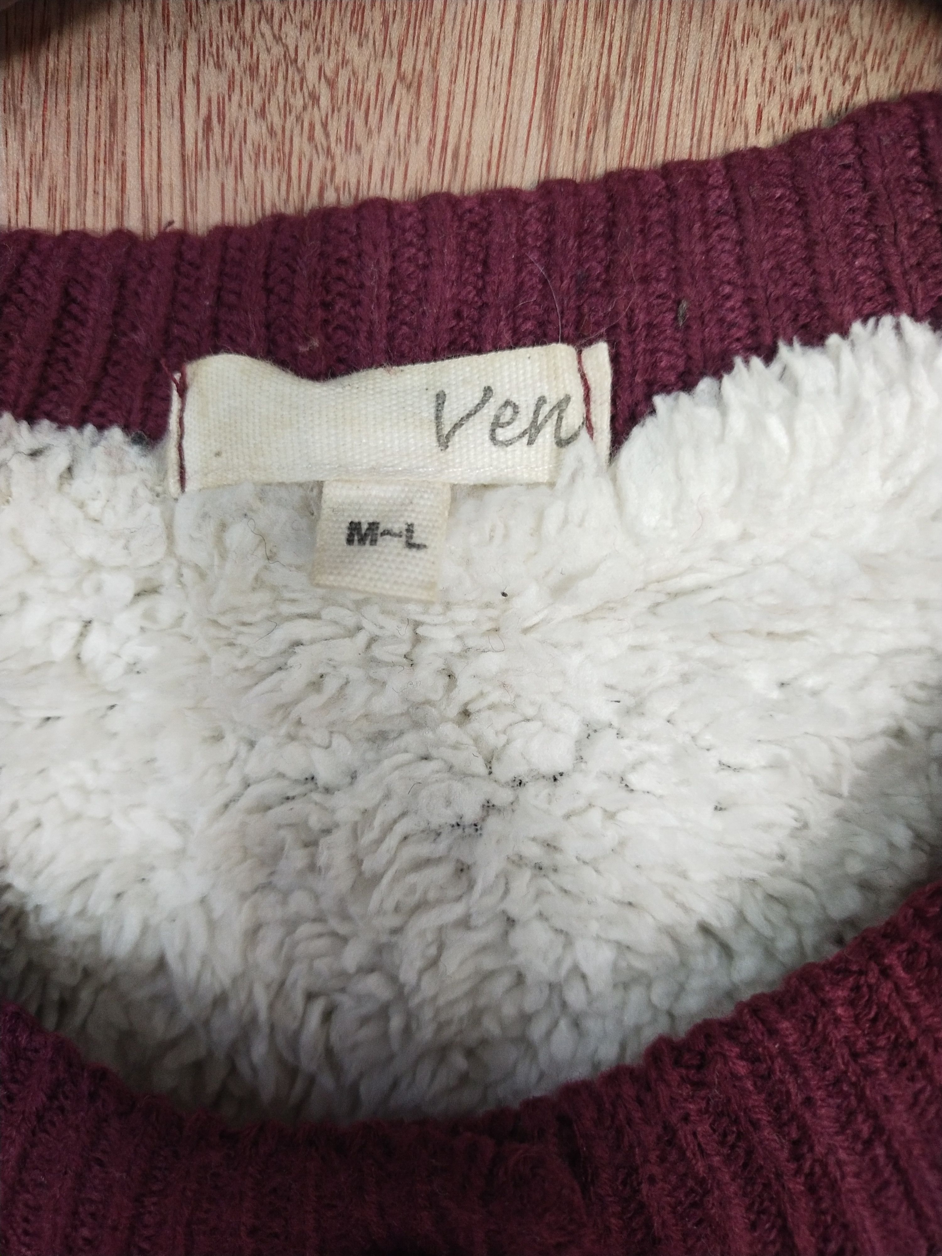 Homespun Knitwear × Japanese Brand Ven maroon knitwear art japan cardigan #S168 Size US M / EU 48-50 / 2 - 5 Thumbnail